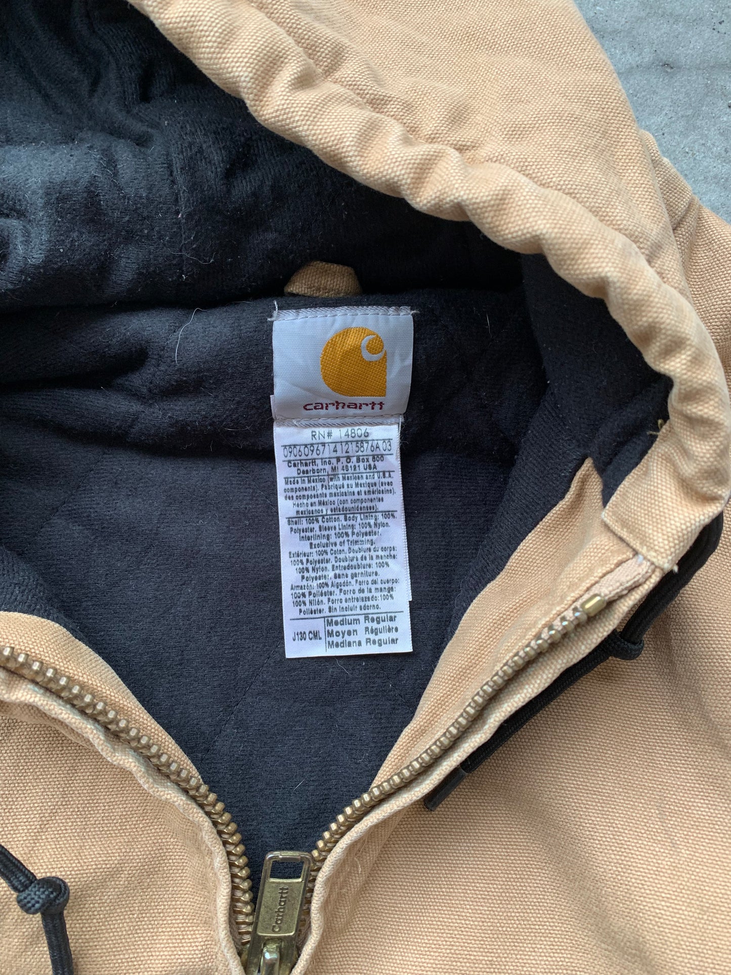 (M/L) Carhartt Tan Hooded Jacket