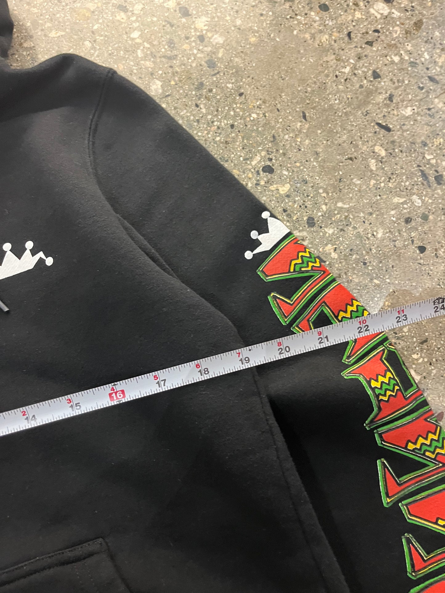 (XS) Stussy Rasta Logo Sleeve Graphic Hoodie