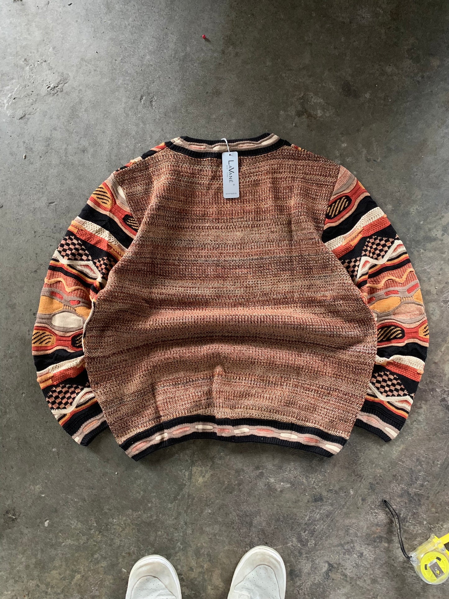 (L/XL) 90’s Deadstock Lavane 3D Texture Knit