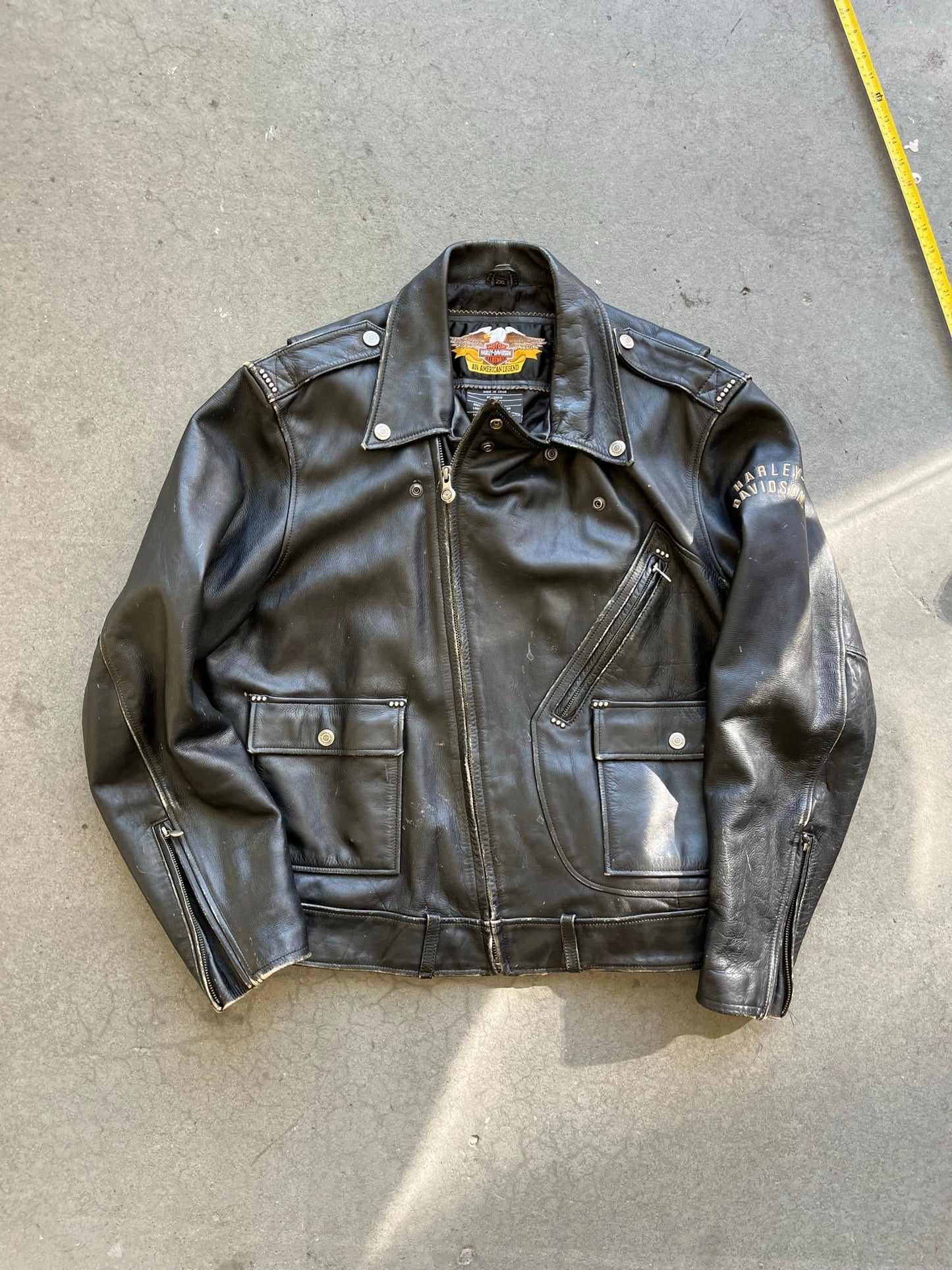 (XL) 90s Harley Davidson Full Leather