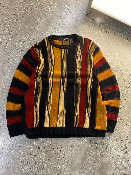 (XL) Protege Harvest Colors 3D Coogi Style Knit