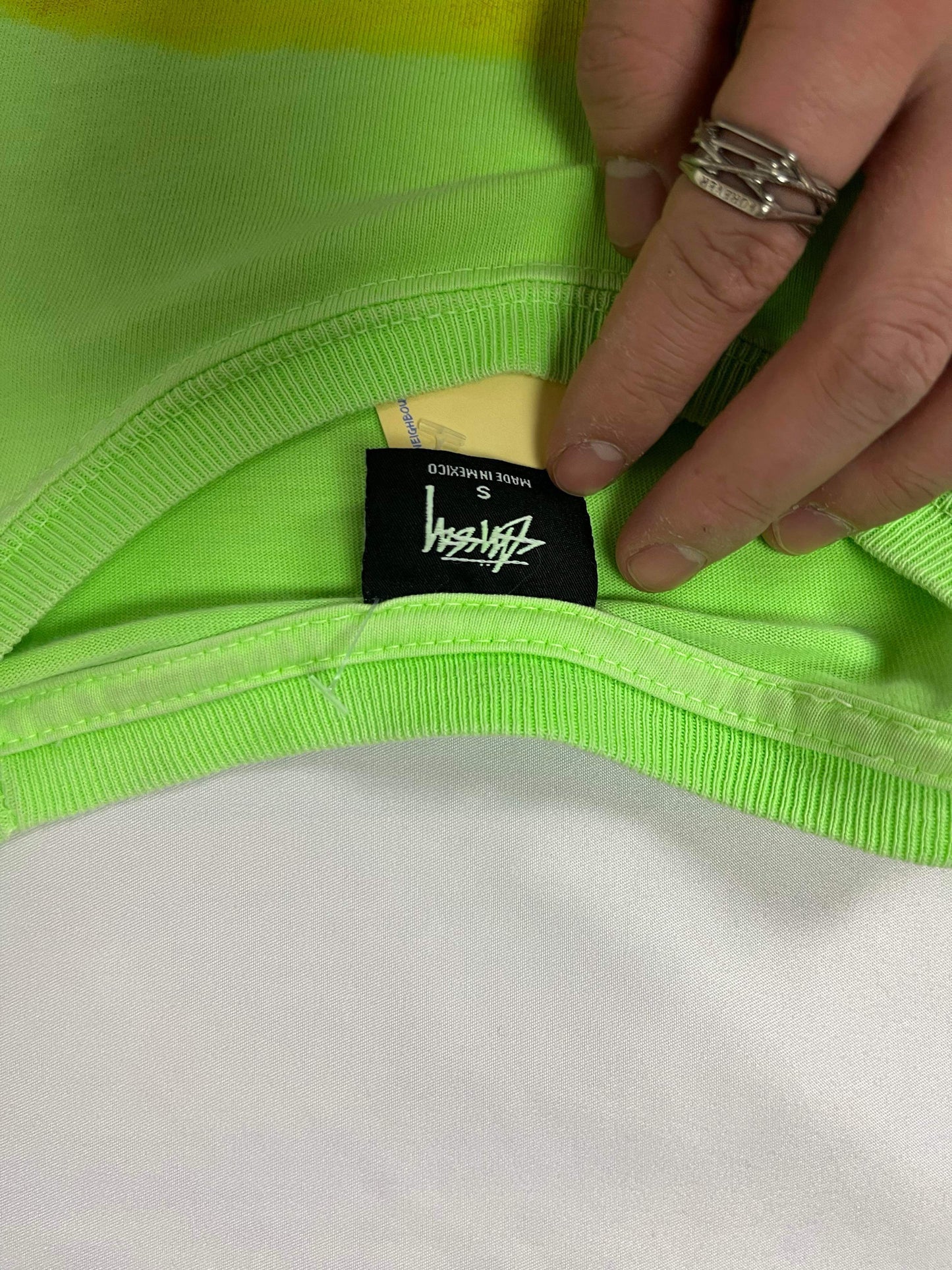 (S/M) Stussy Lime Green LS