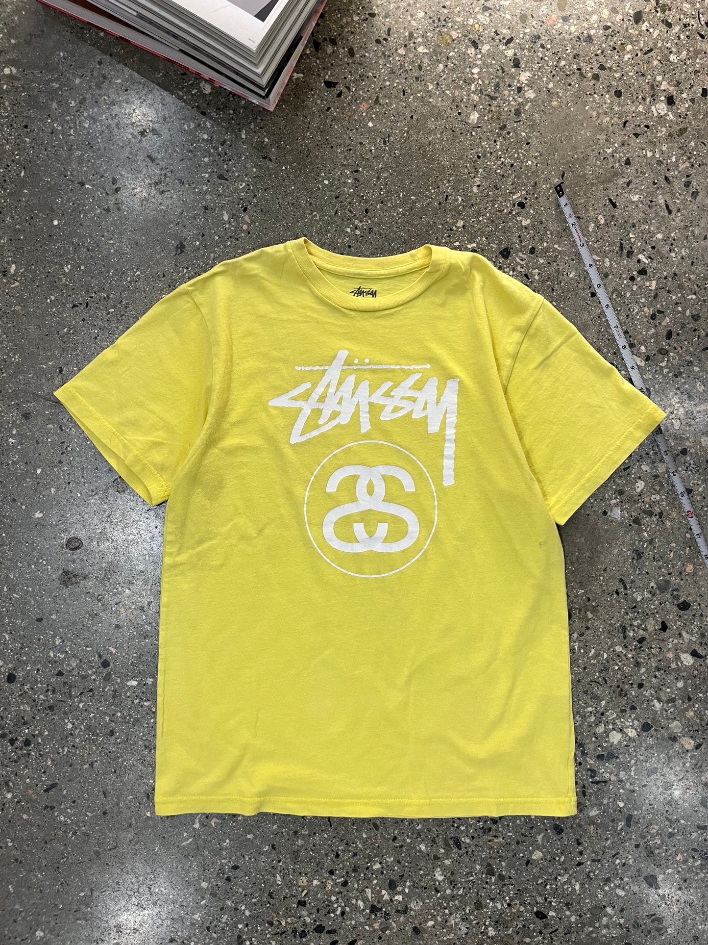 (M) Stussy Double S Yellow Tee