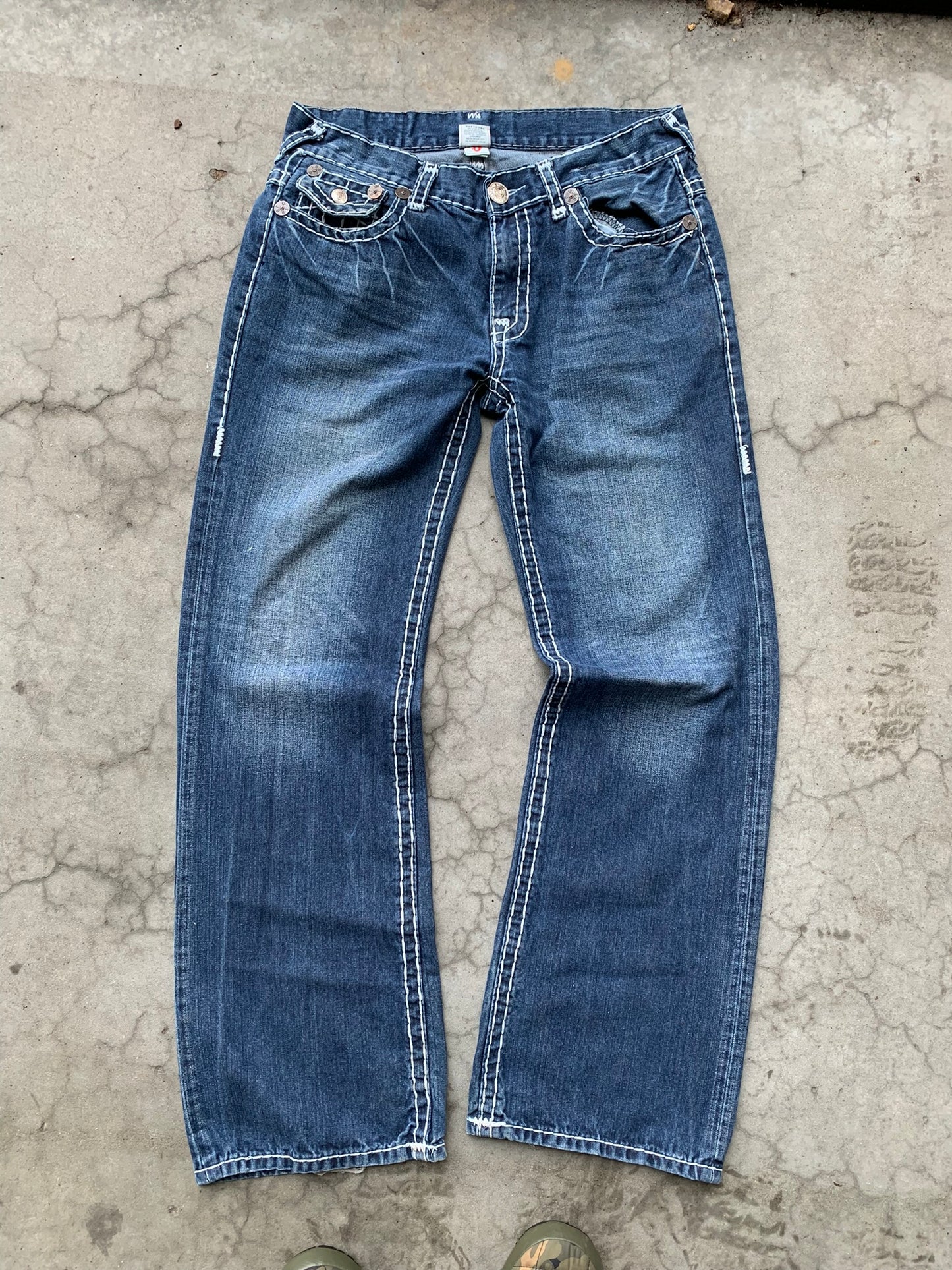 (36”) True Religion Baggy Denim