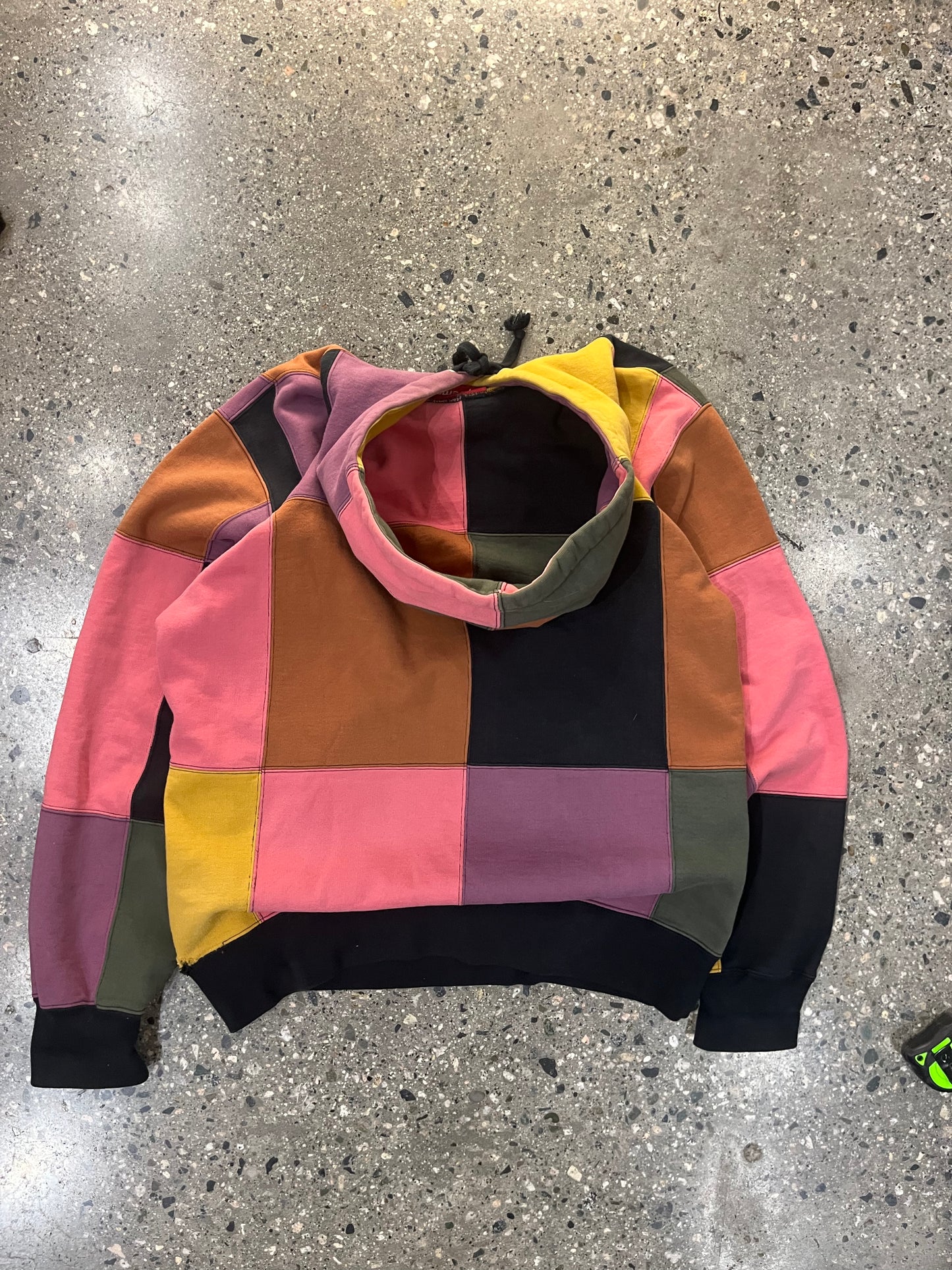 (M)  Supreme Colour-Block Squares Hoodie