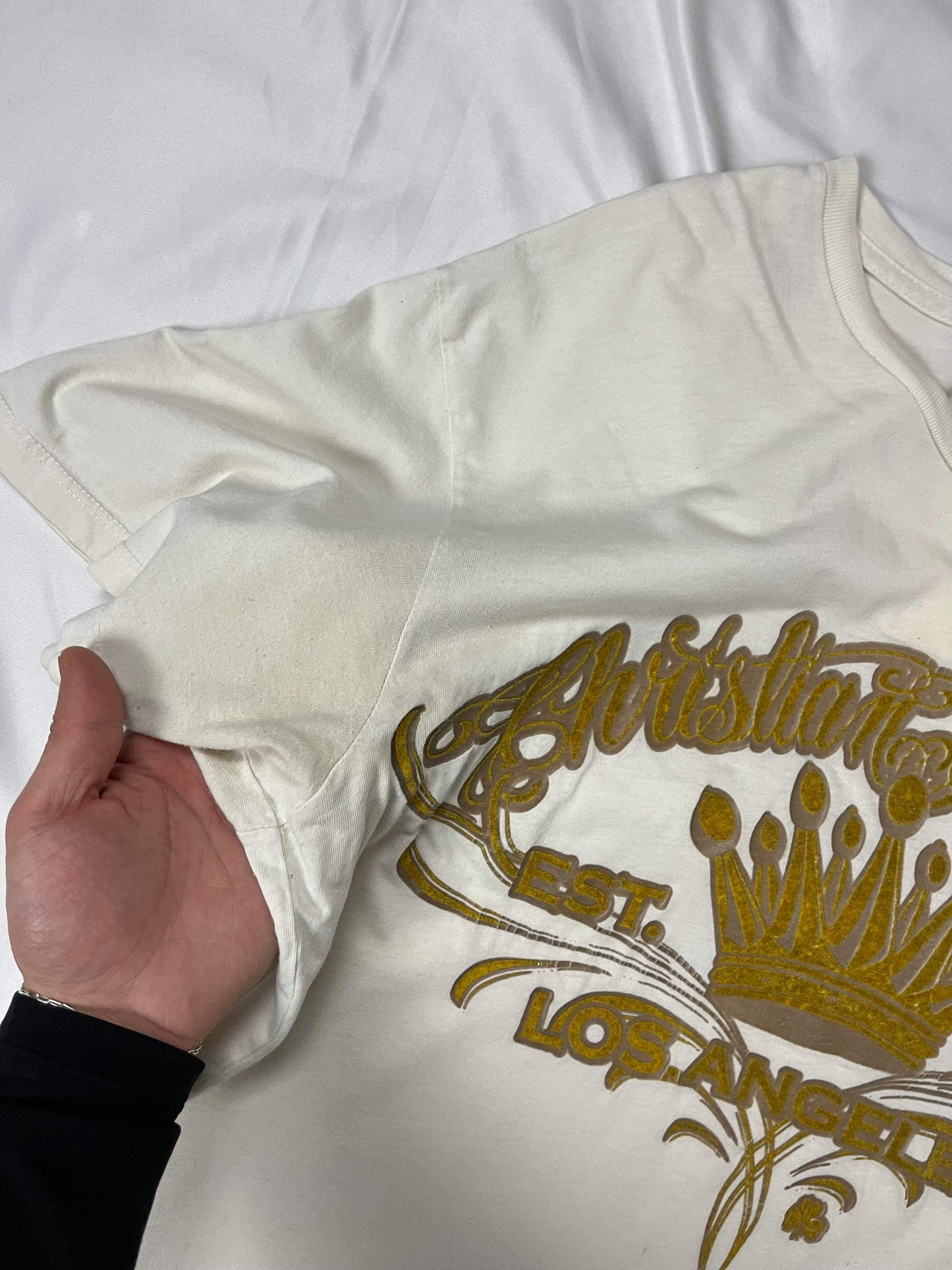 (XL) Christian Audigier Gold Script