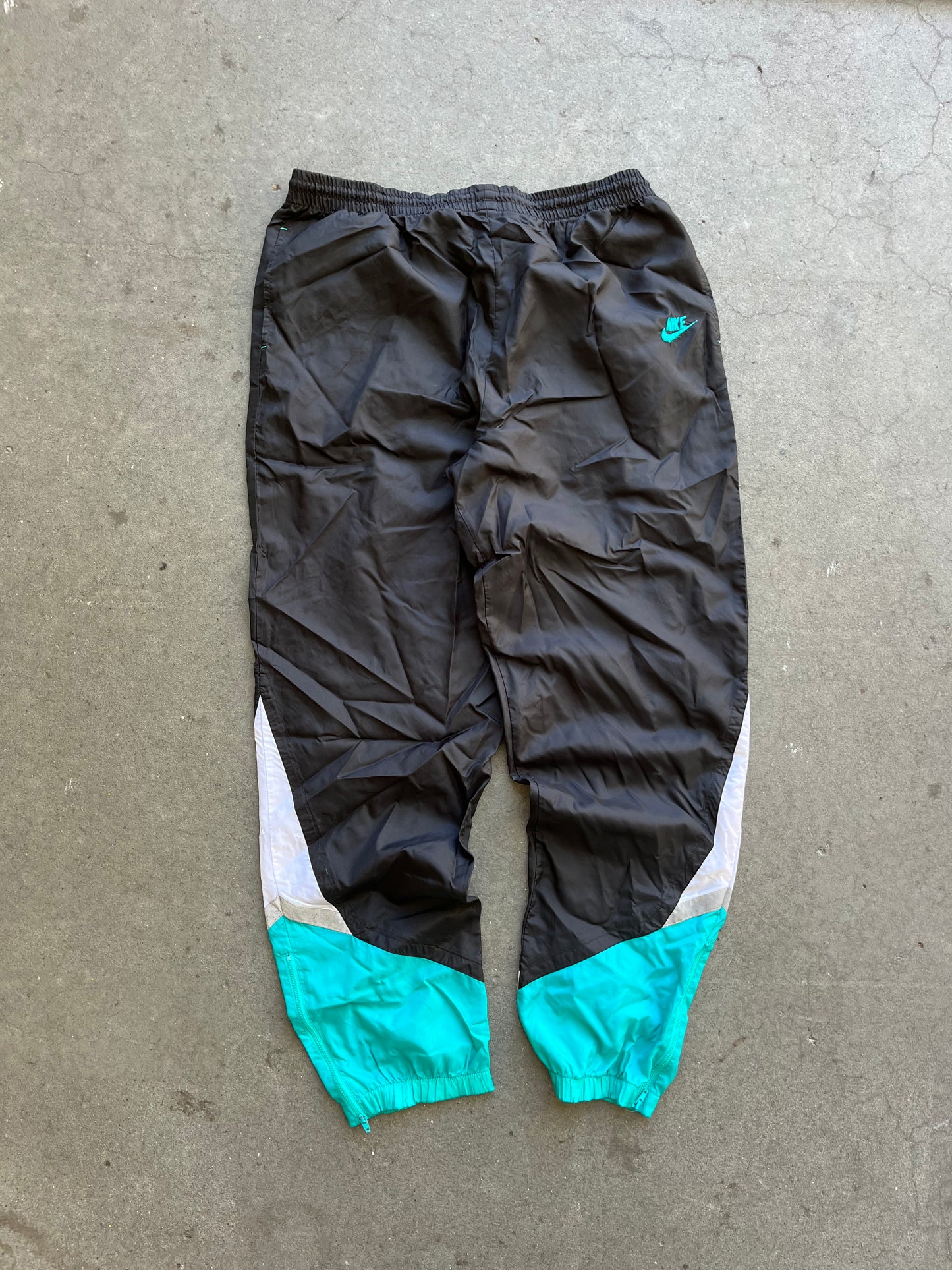 (S) 80s Nike Colorblocking windbreaker pants
