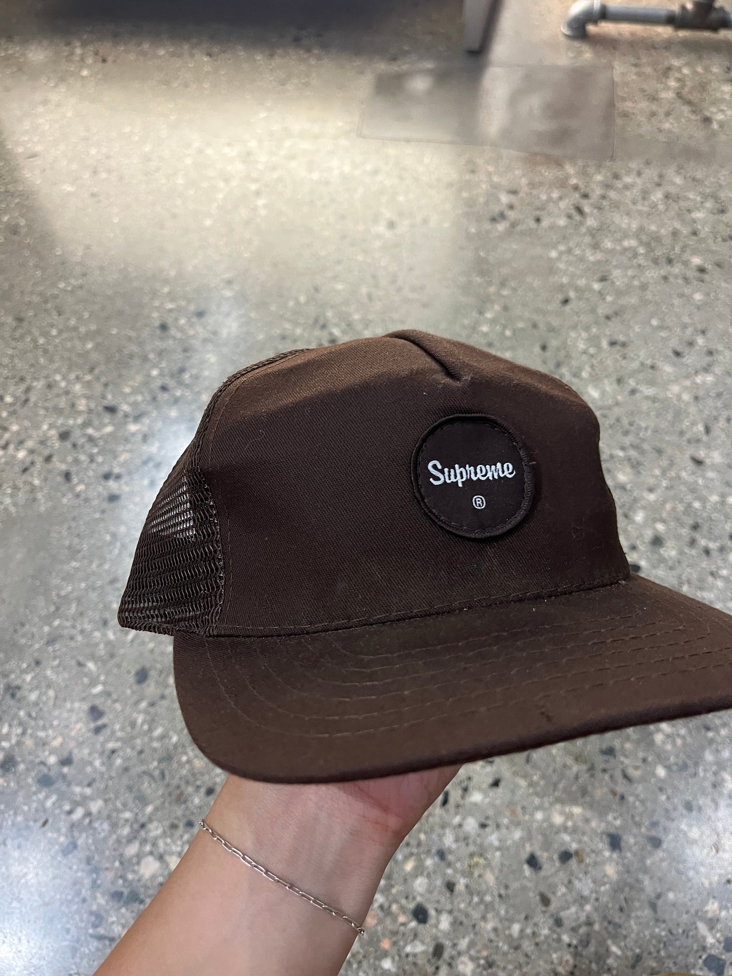 90's Supreme Logo Patch Snapback Hat