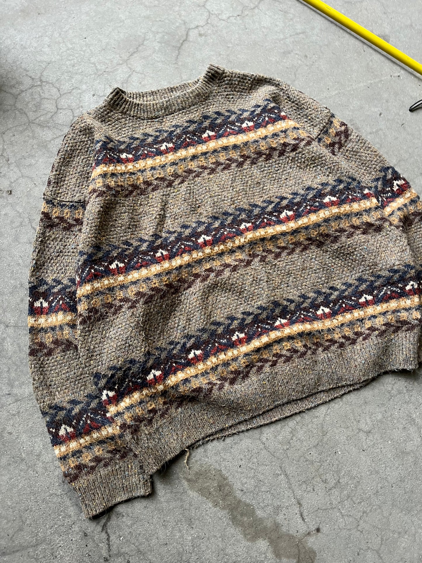 (L) 90s Vintage Brown Knit