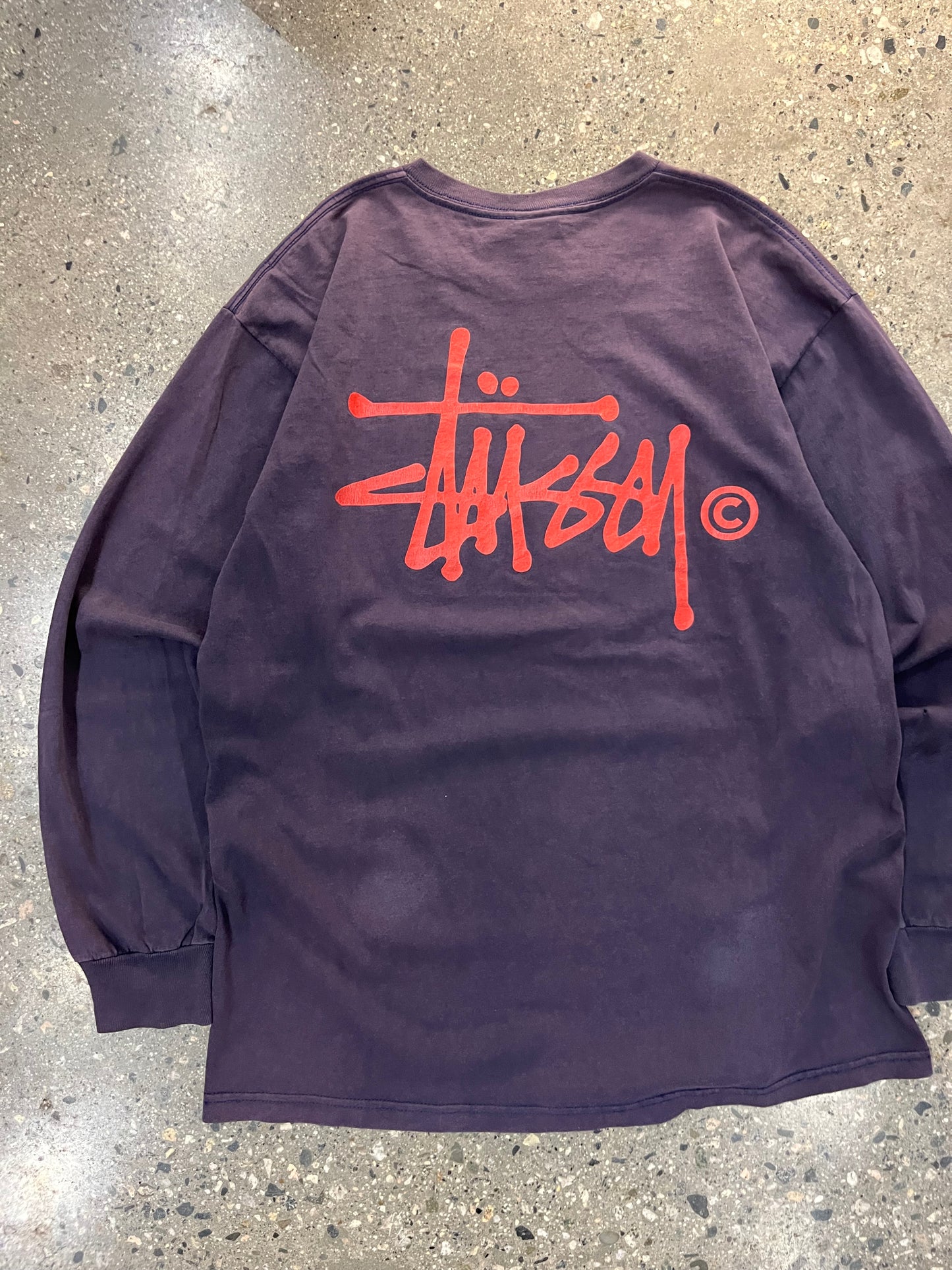 (L) Stussy Small Script Sunfaded LS