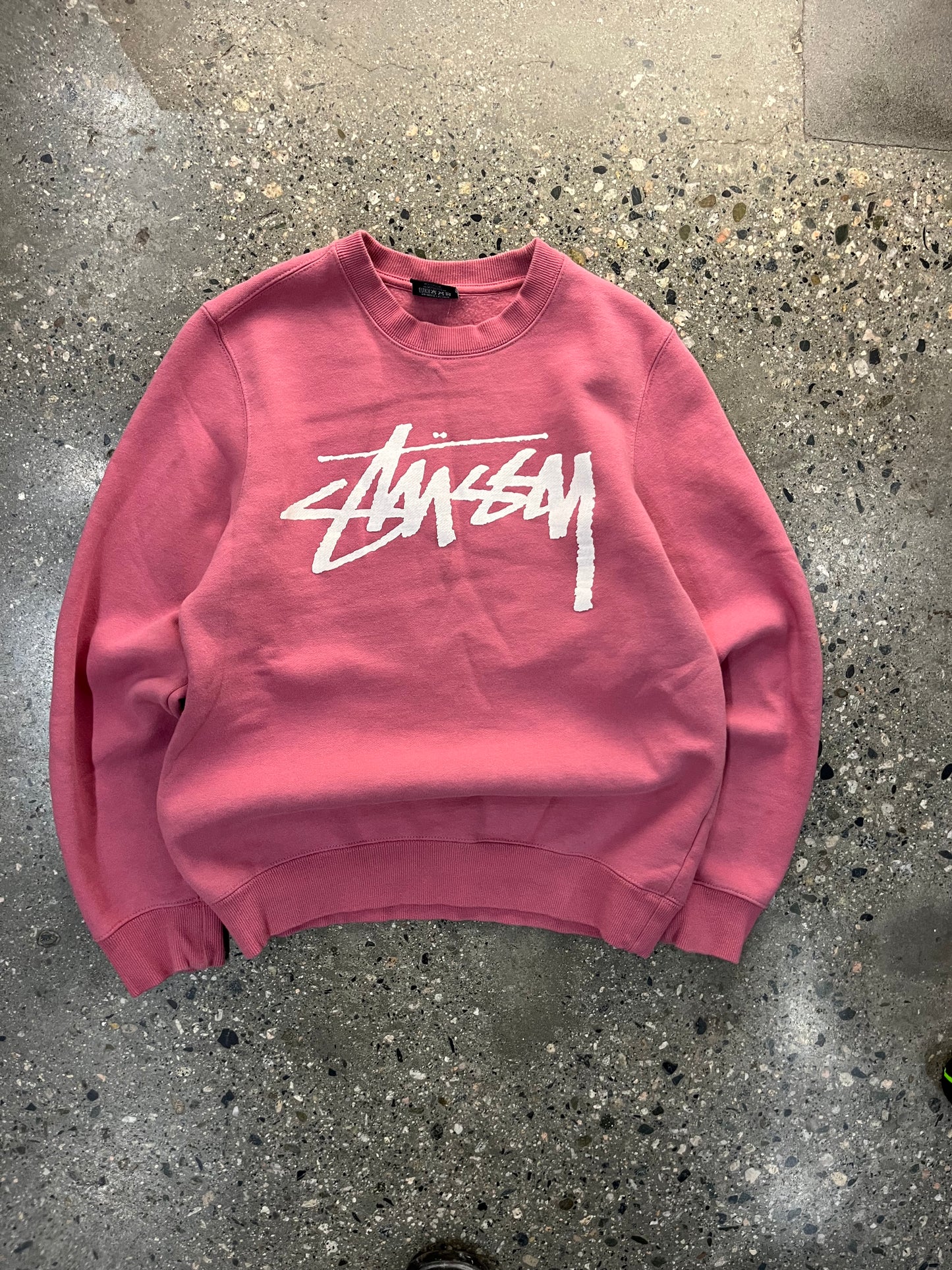 (S) Stussy Classic Script Centre Big Graphic Crewneck