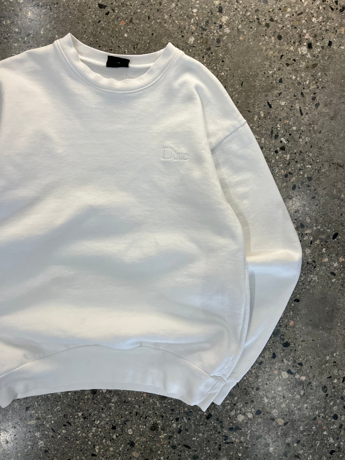 00's Dime All White Crewneck