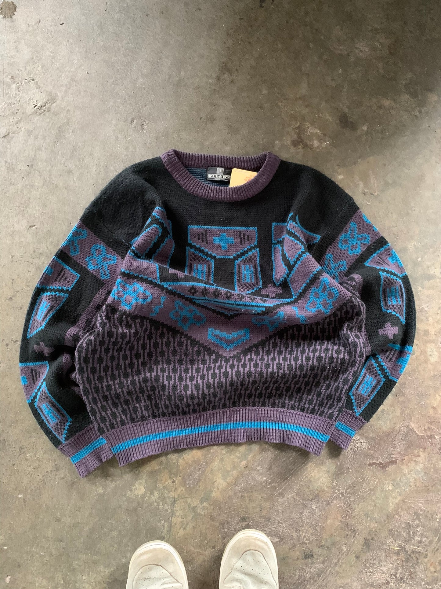 (M) 80s/90s Abstract Knit