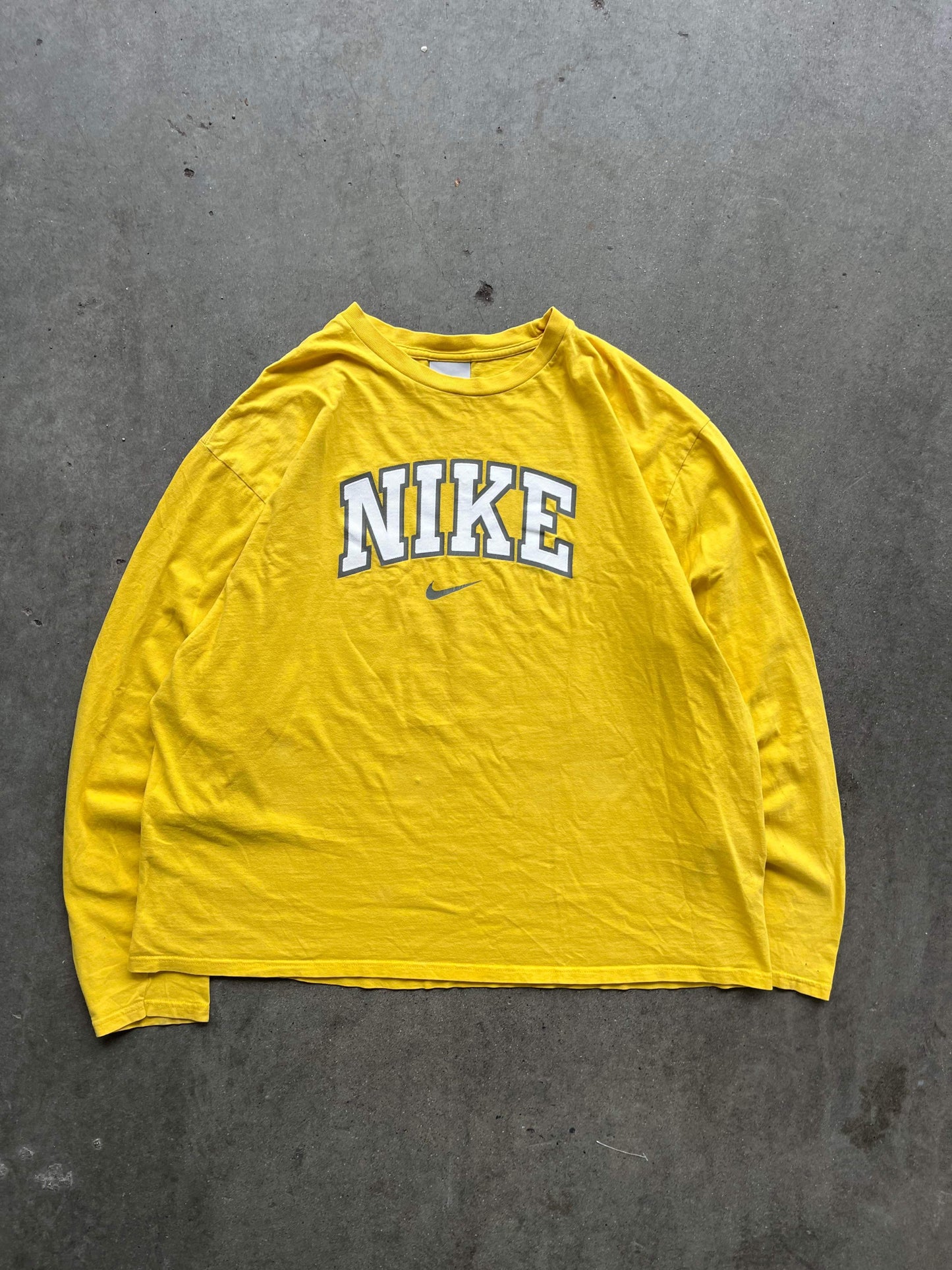 (2x) 00’s Nike Script Yellow LS