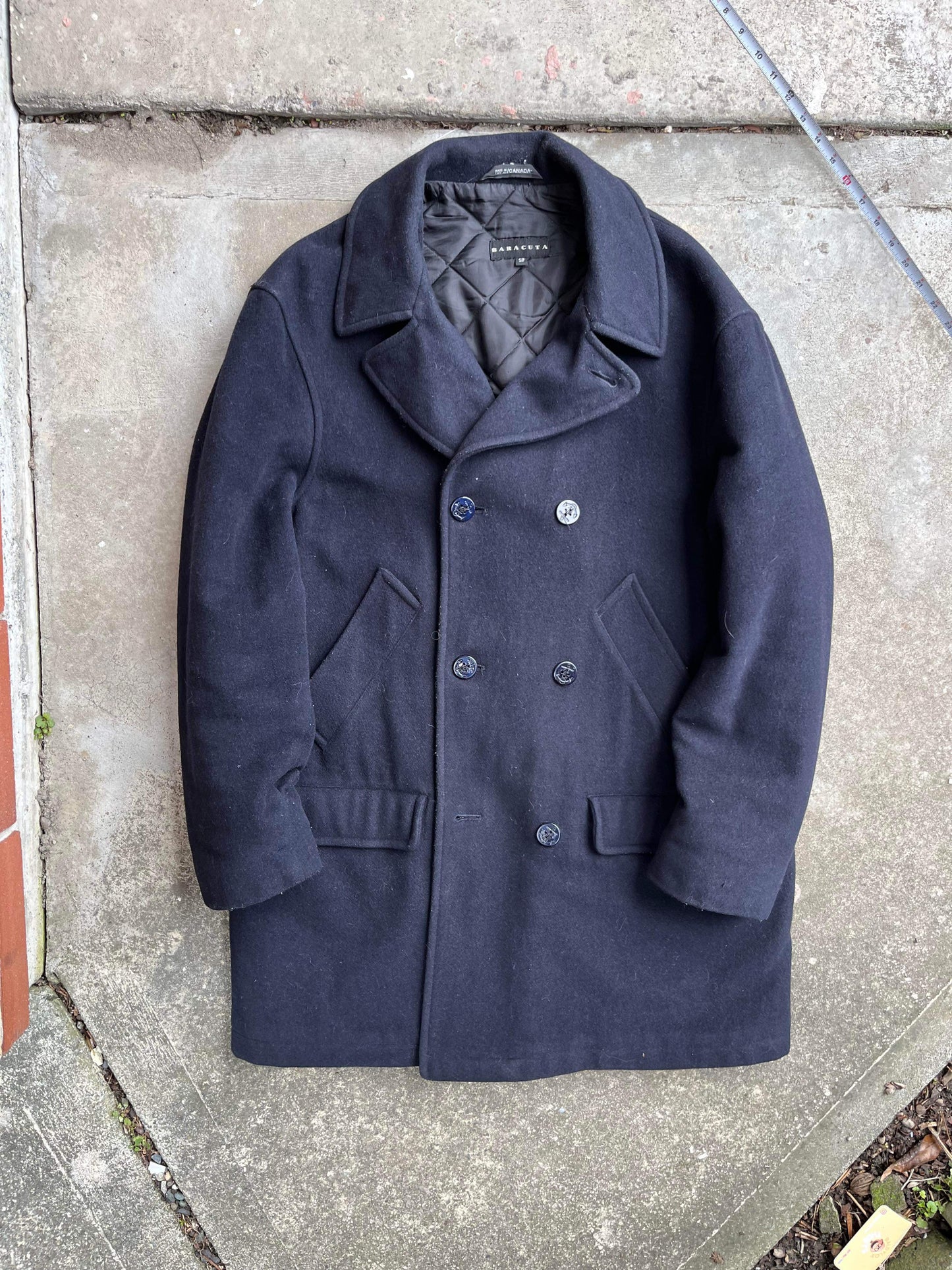 (S/M) Vintage Wool Trench Coat