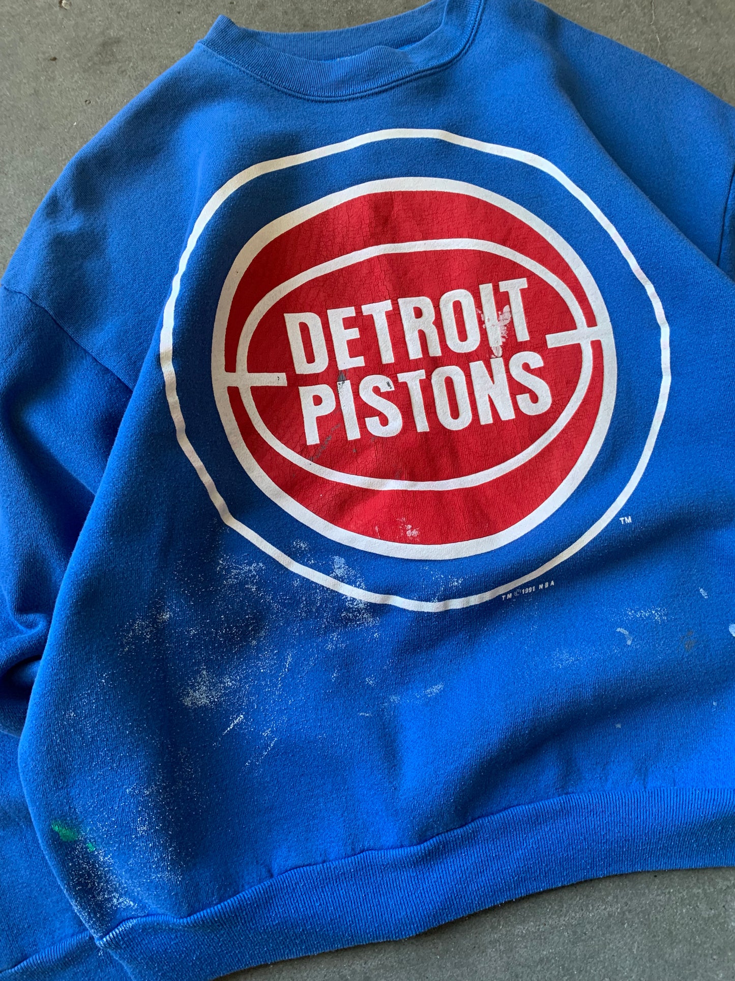 (XL) 1991 Detroit Pistons Crewneck