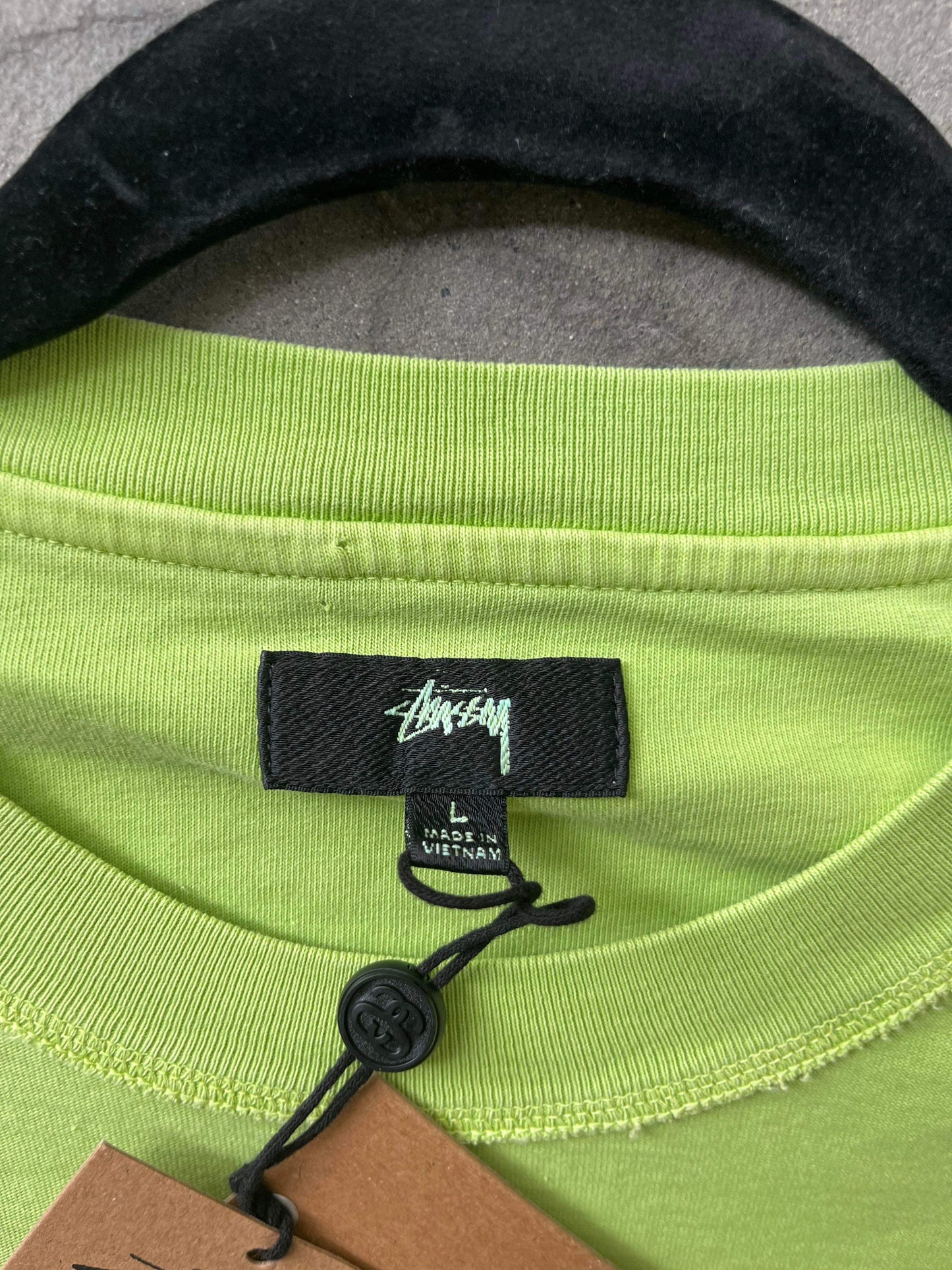 (XL/2X) Stussy Neon Green Tee BNWT