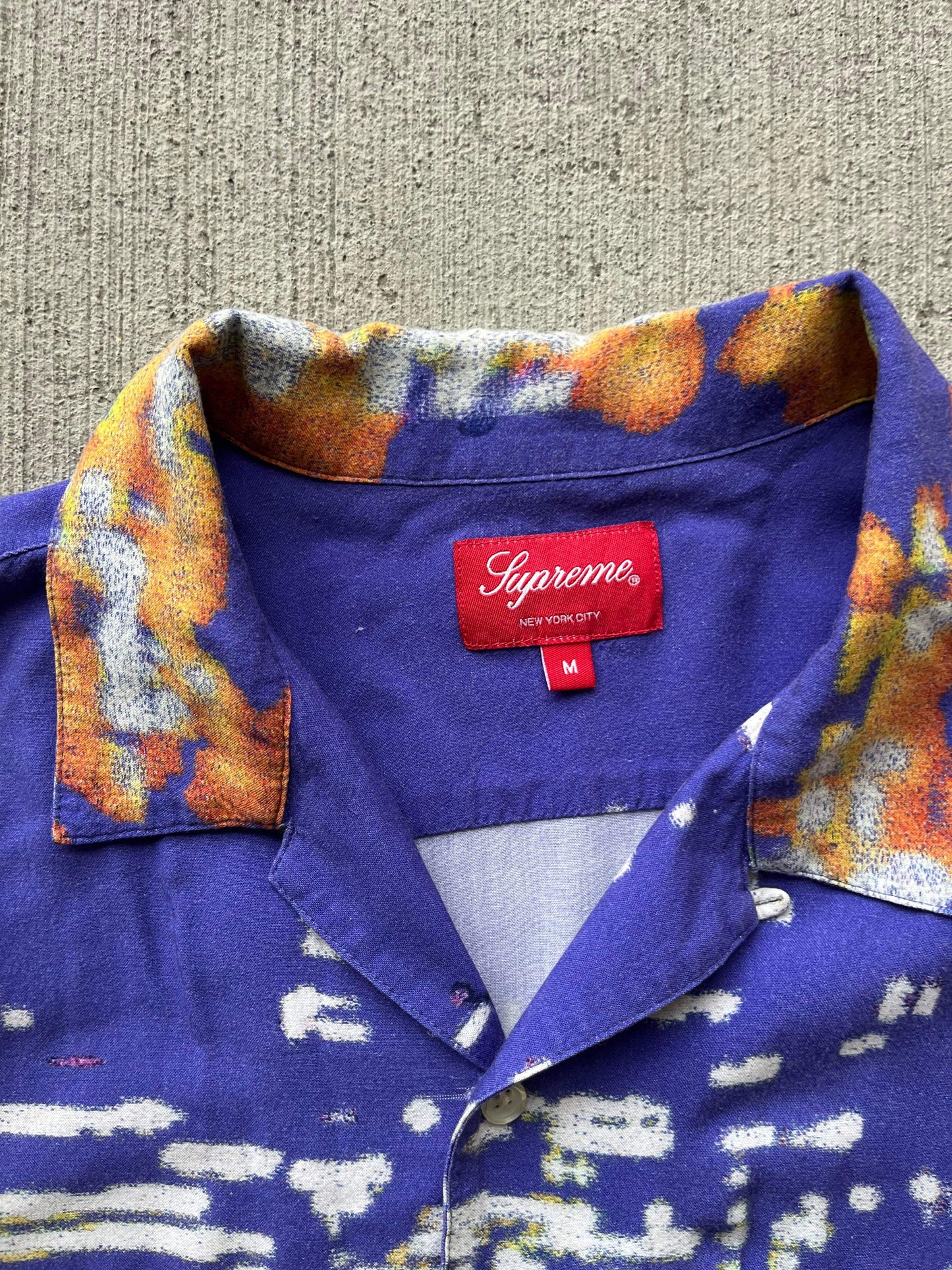 (M) Supreme City Lights Rayon Button Up