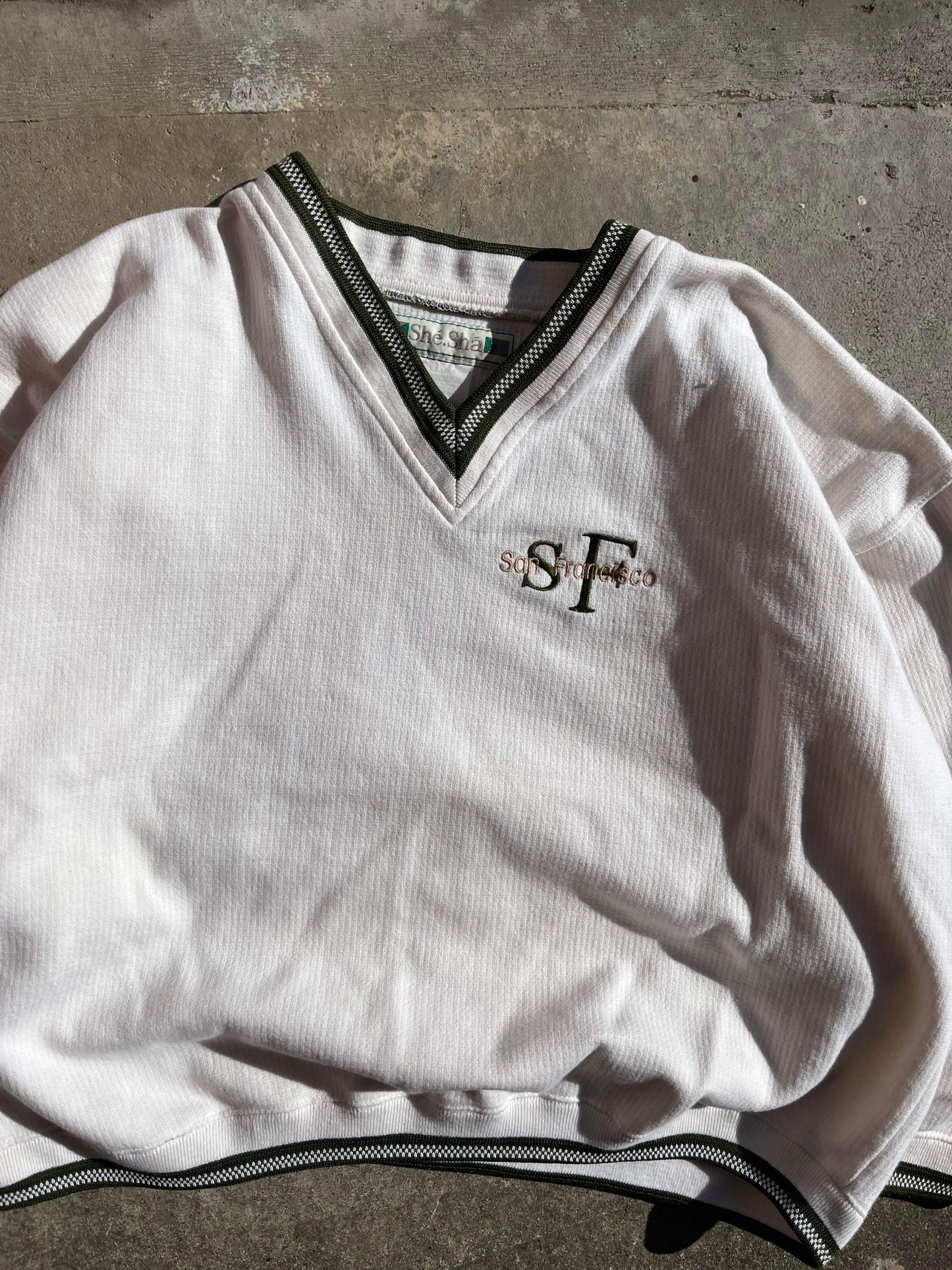 (L/XL) Vintage San Fran V Neck Crewneck