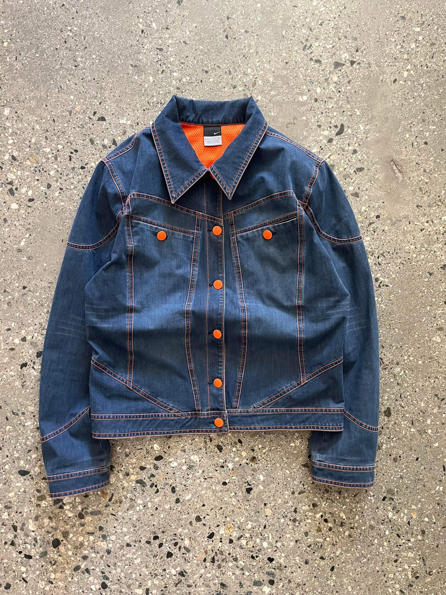 (XS/S) Vintage 2005 Cropped Nike Denim Jacket