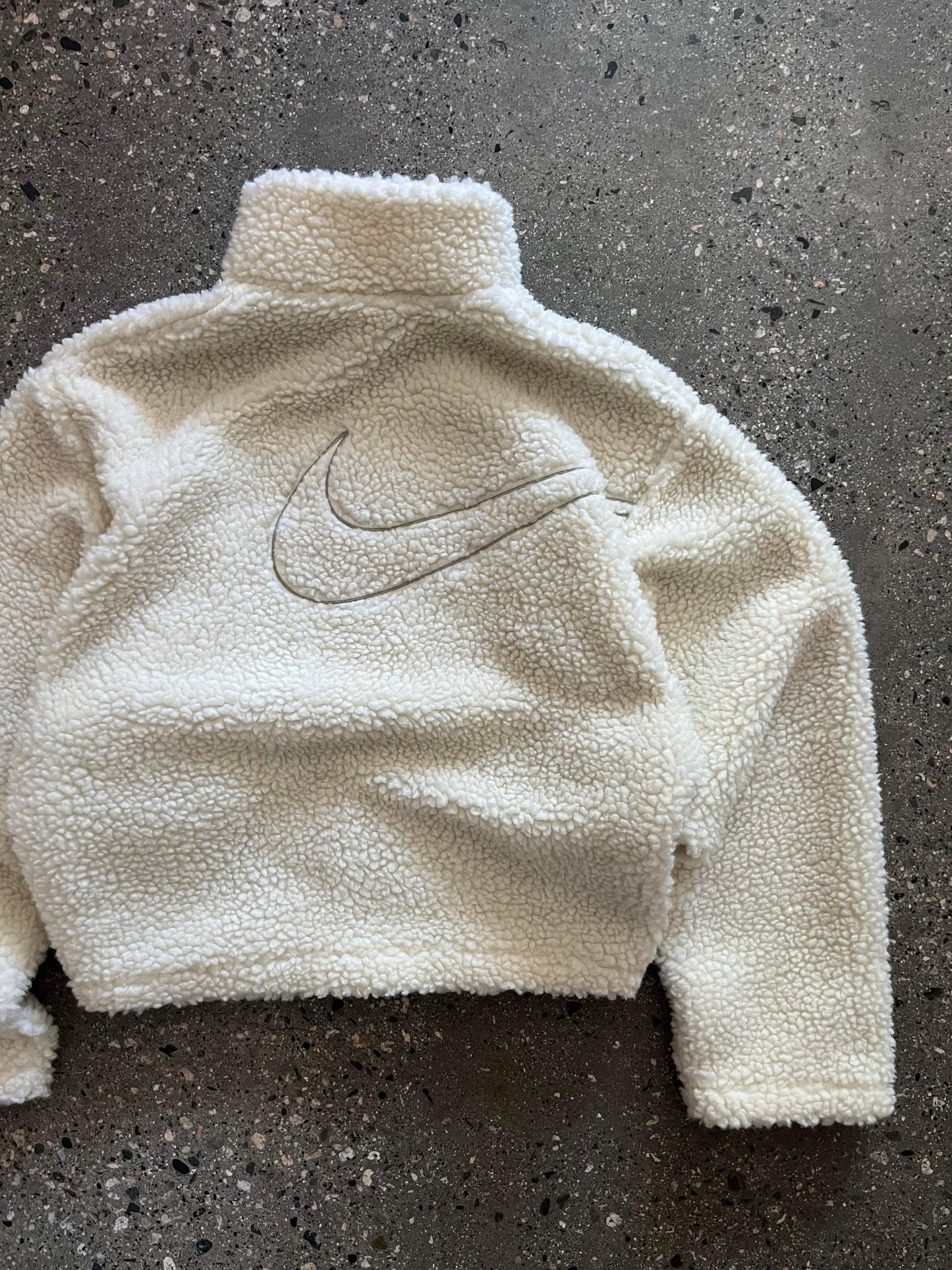 (XS/S) Nike Sherpa Fleece Zip Up Swoosh Jkt