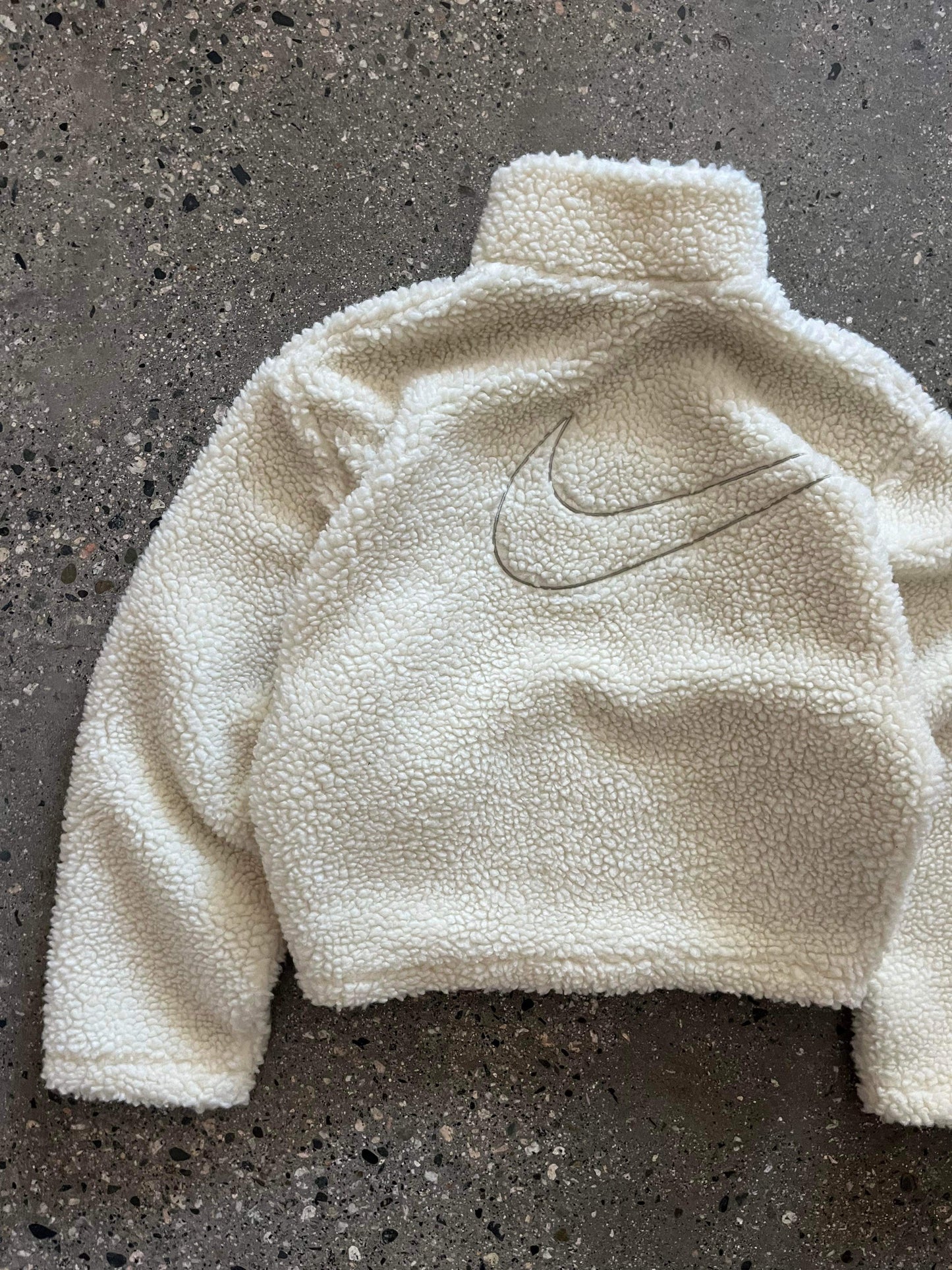 (XS/S) Nike Sherpa Fleece Zip Up Swoosh Jkt