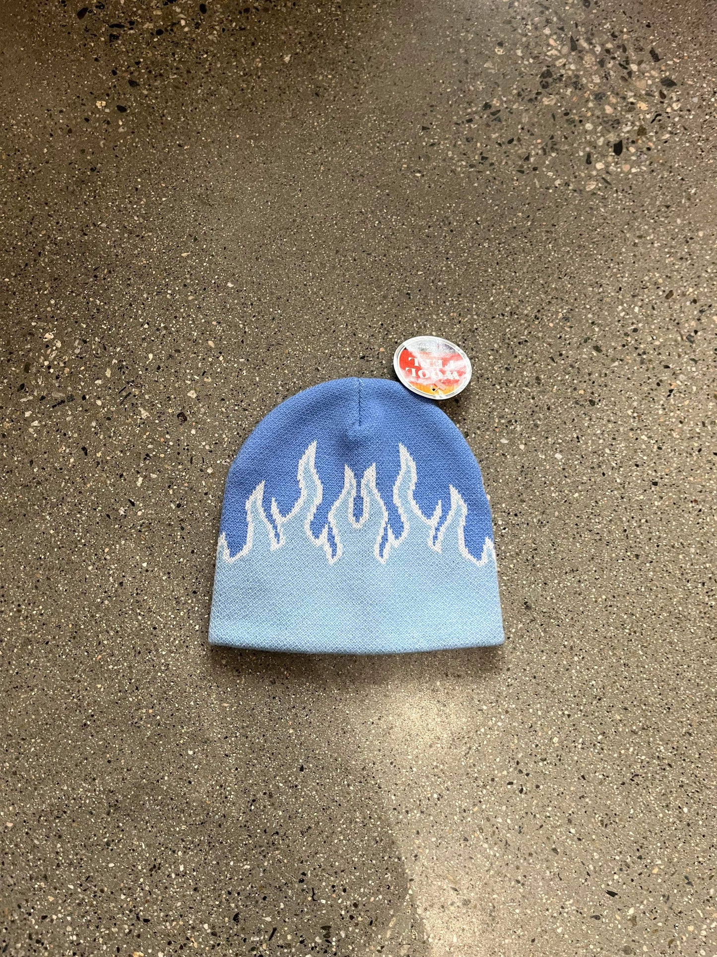 (OS) BNWT Y2K Flame Skull Cap