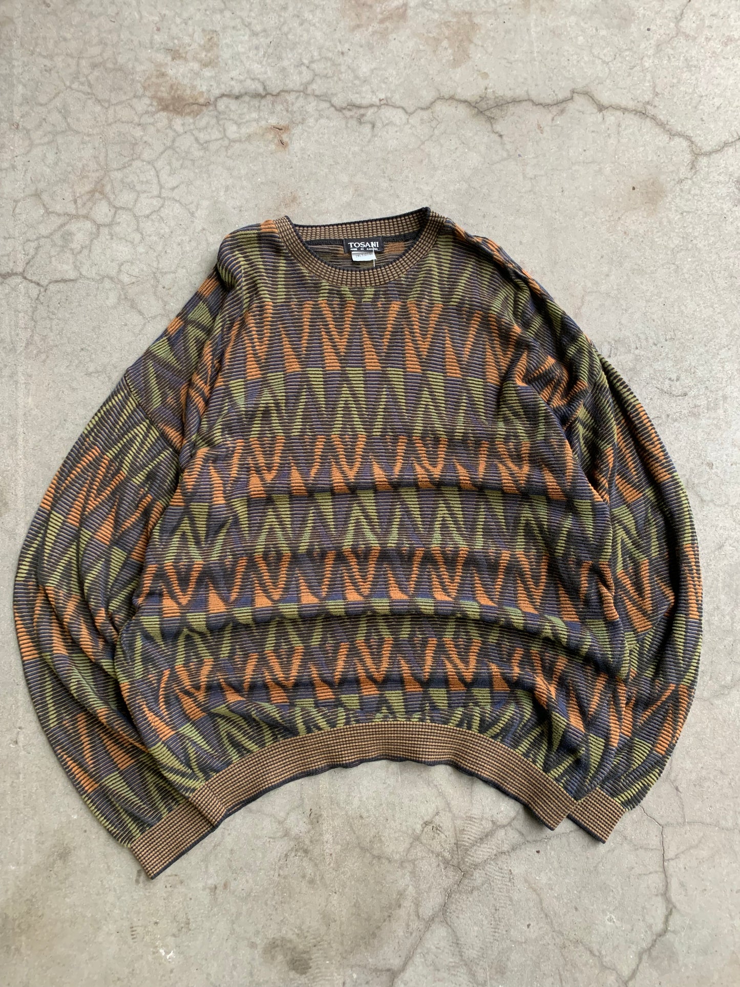 (2X) 90’s Tosani Textured Knit Sweater