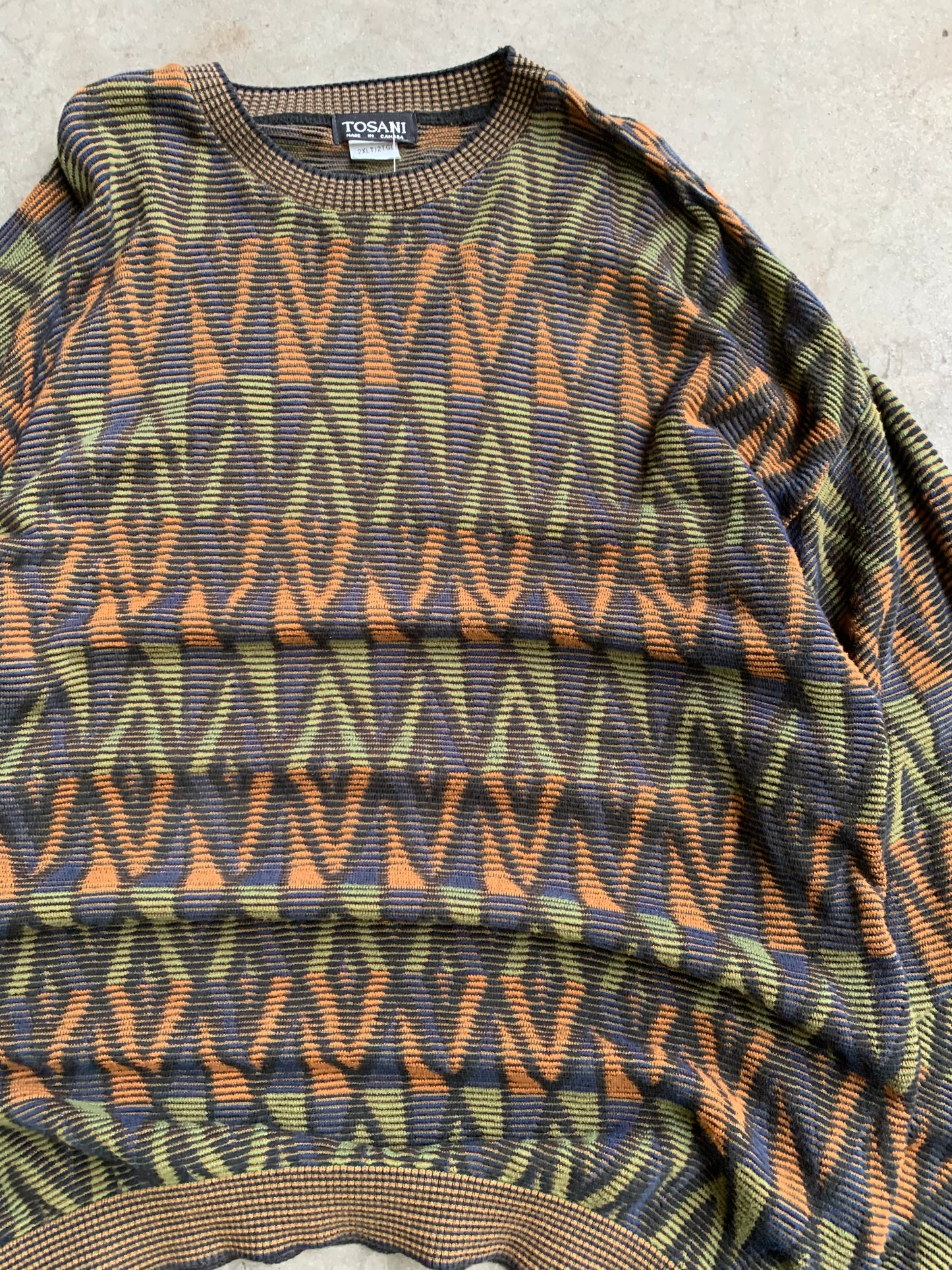 (2X) 90’s Tosani Textured Knit Sweater