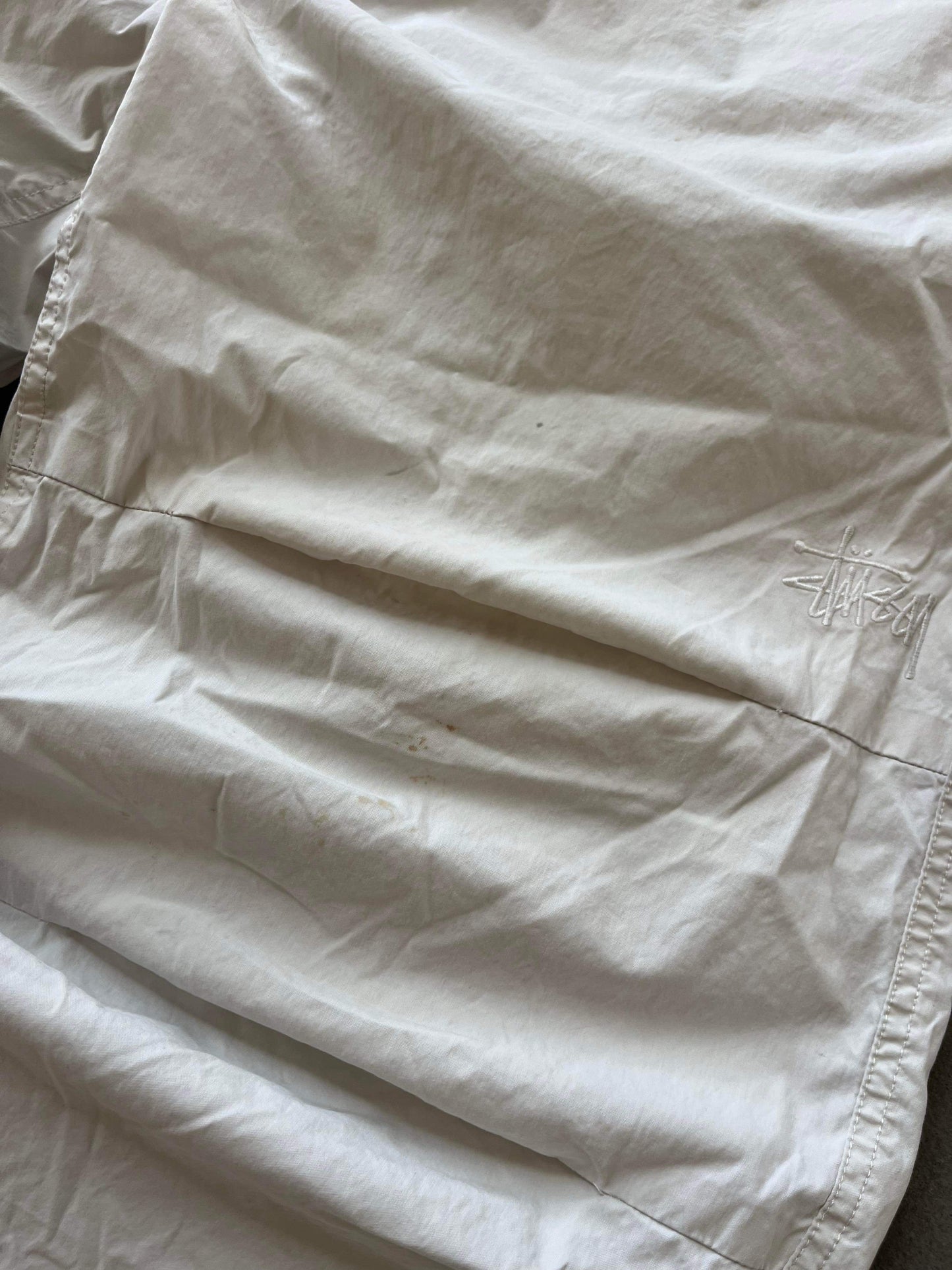 (30”) Stussy White Parachute Pants