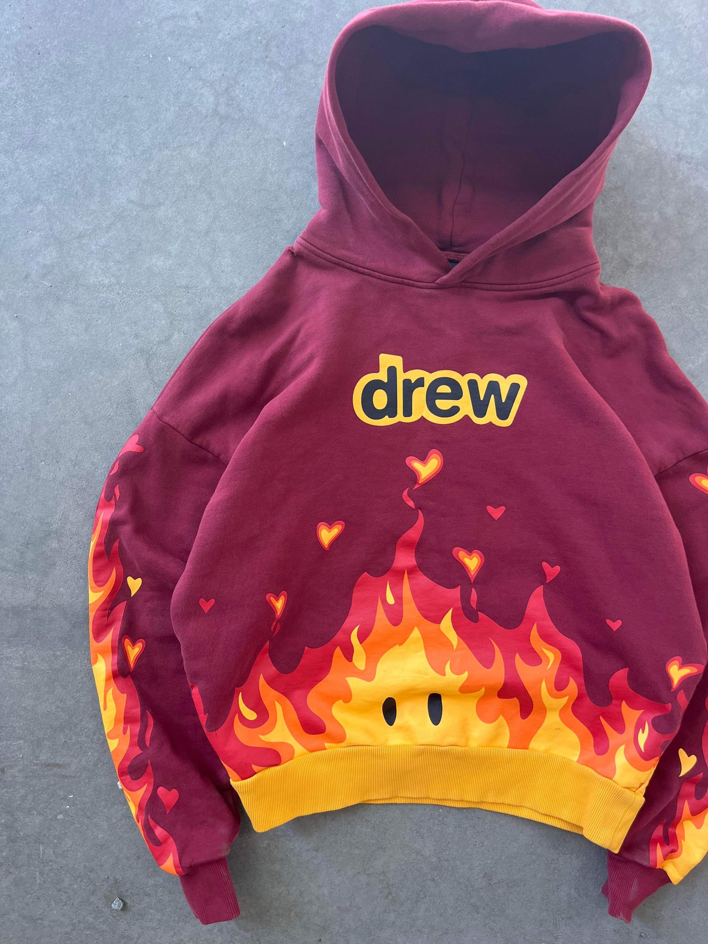 (xs/s) Drew House Flames Hoodie