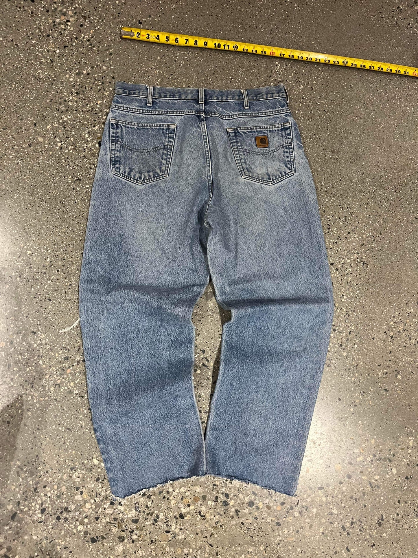 (36”) Carhartt Sunfaded Denim Raw Hem