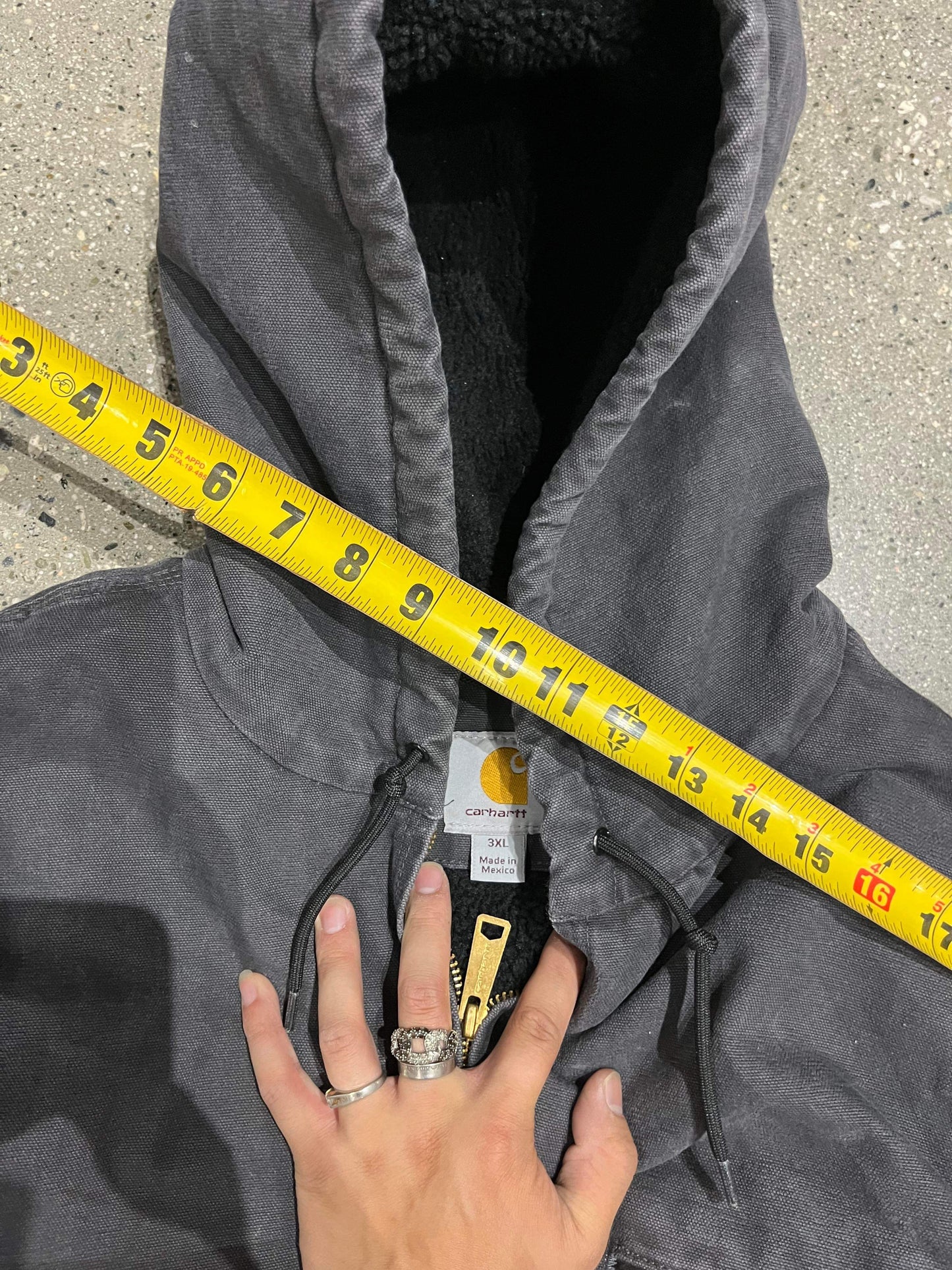 (3X) Carhartt Grey Hooded Jacket