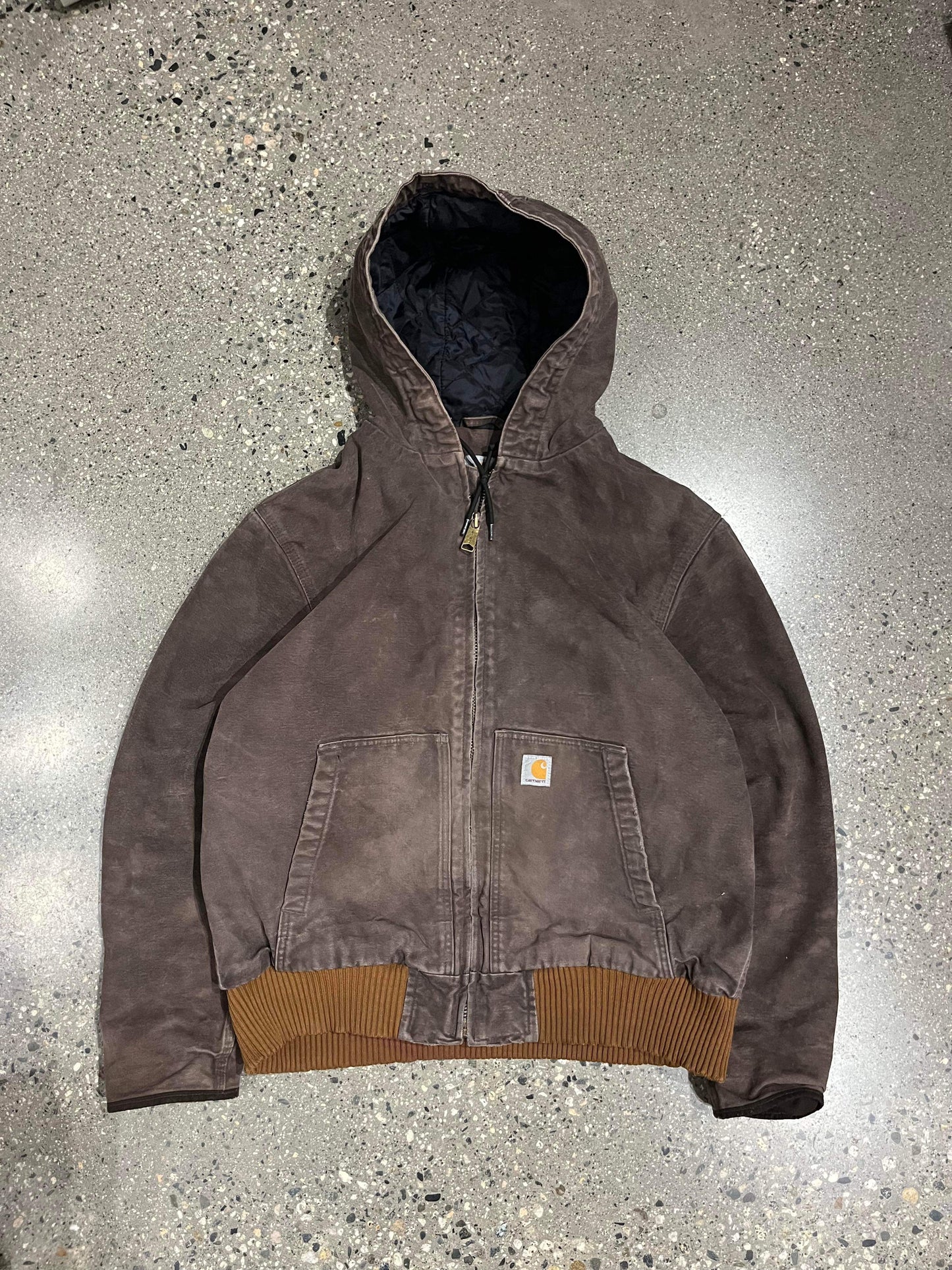 (L) Carhartt Brown Hooded Jacket