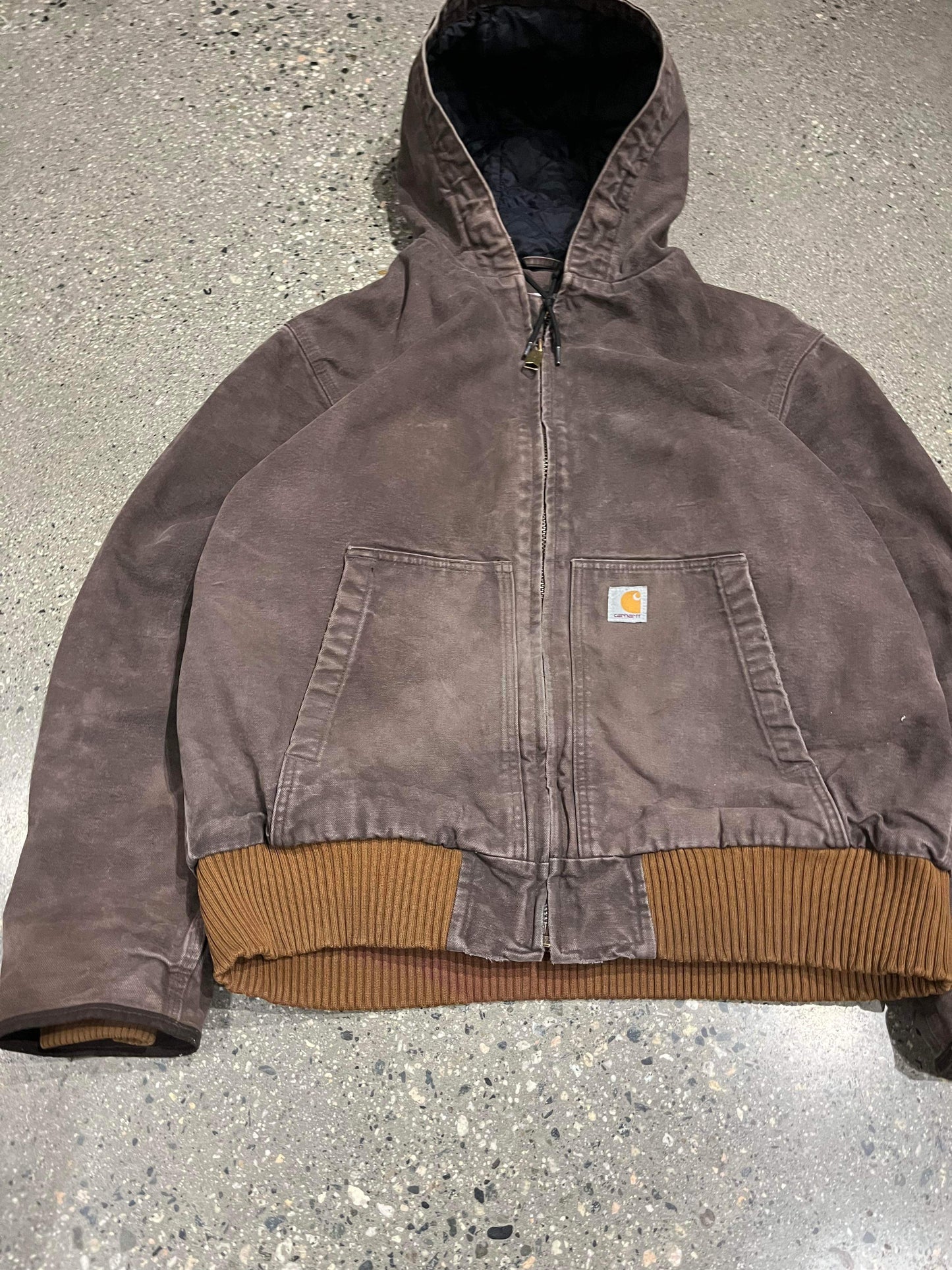 (L) Carhartt Brown Hooded Jacket