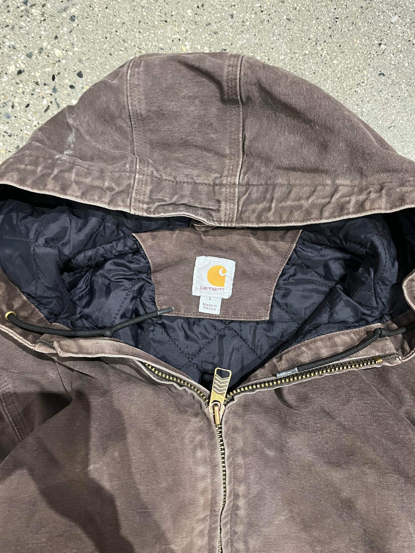 (L) Carhartt Brown Hooded Jacket