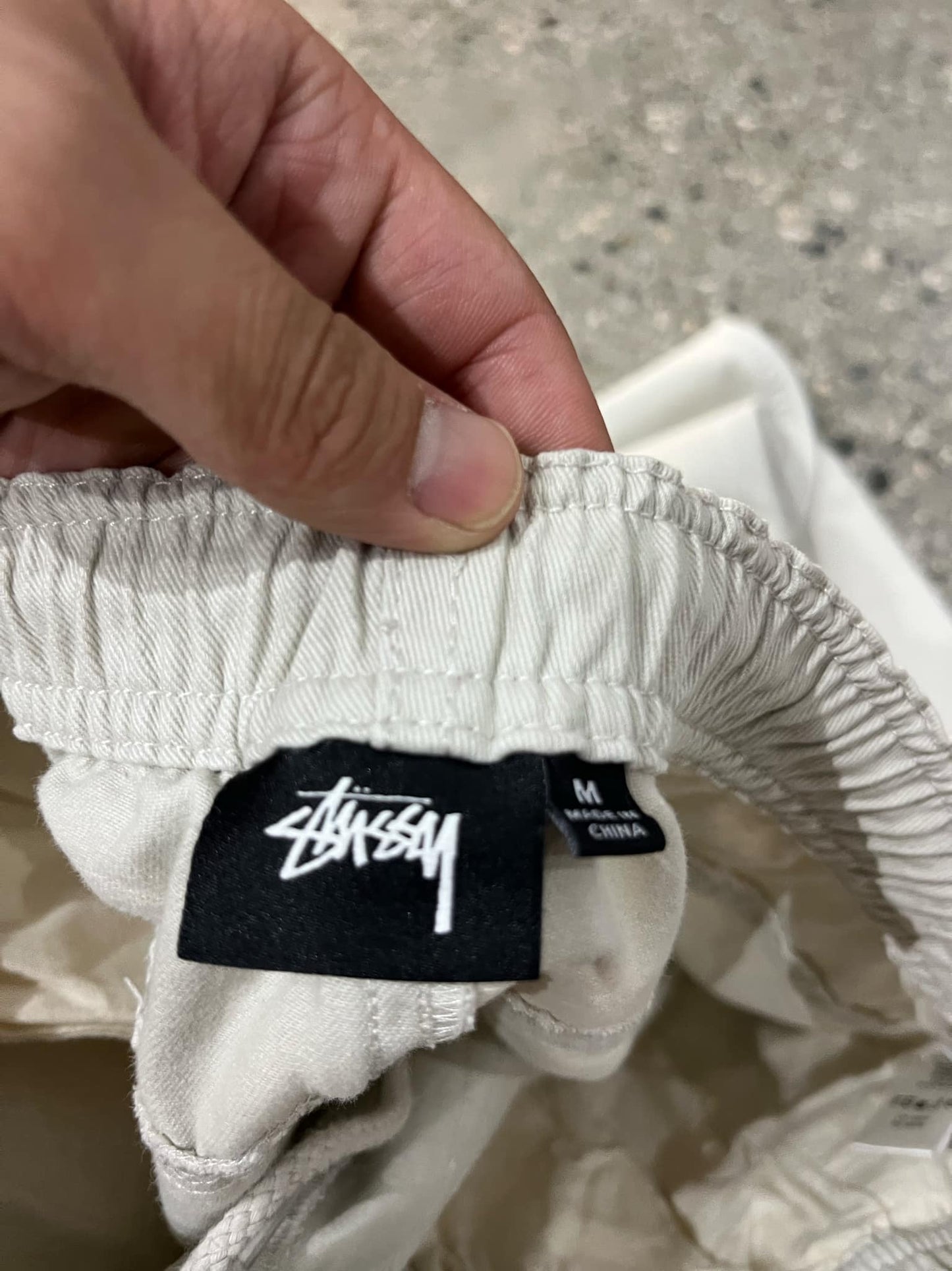 (M) Stussy White Pants