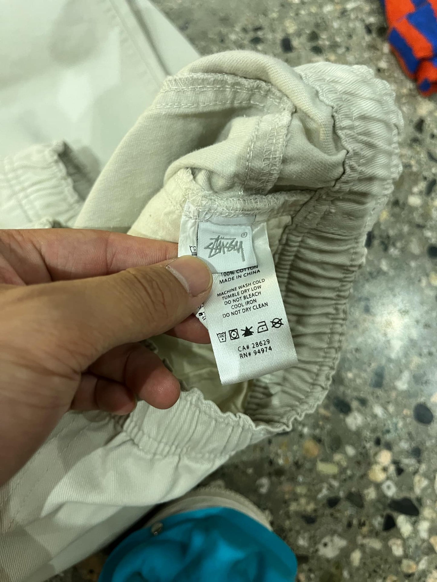 (M) Stussy White Pants