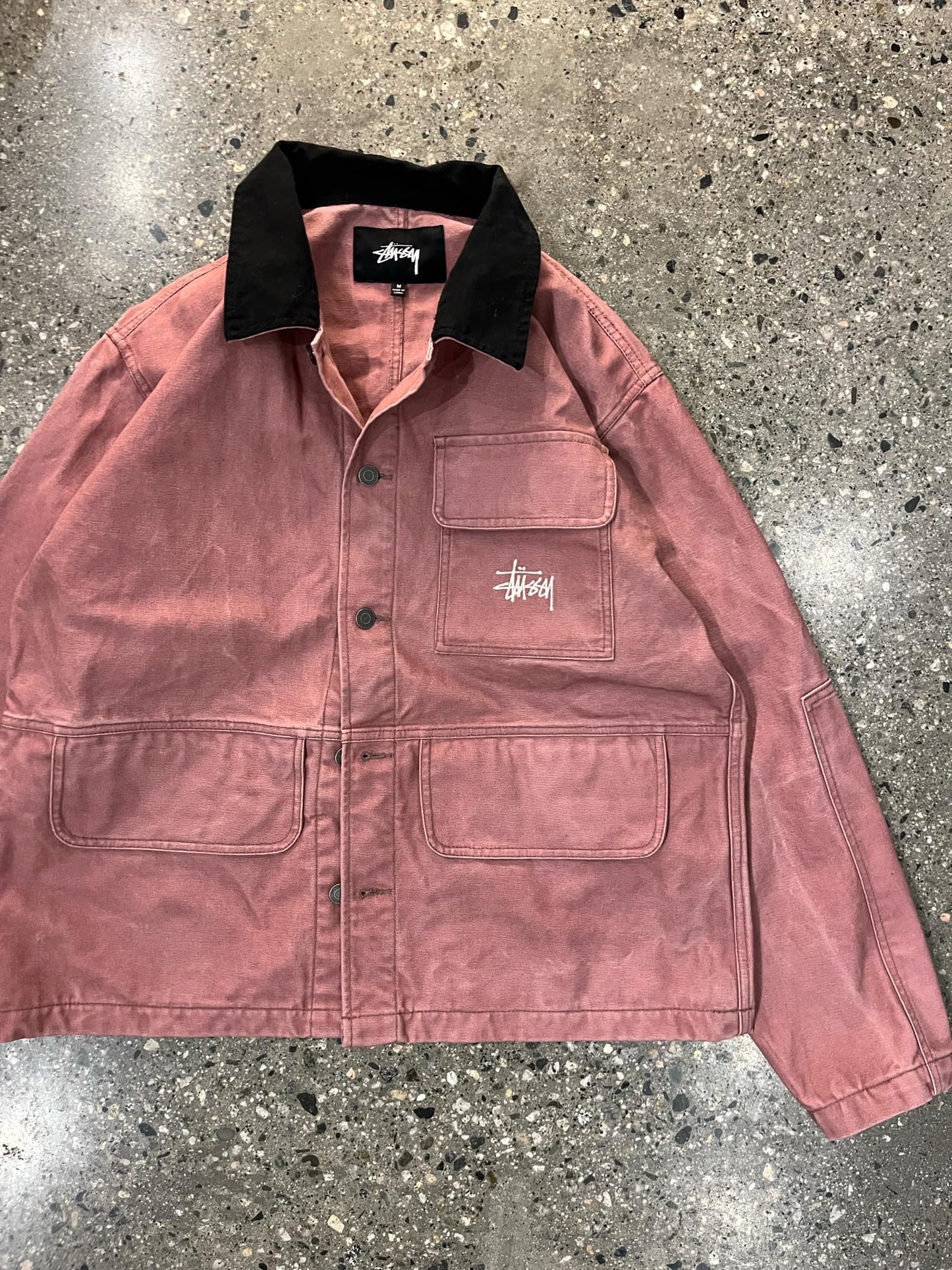 (M/L) Pink Stussy Chore Jkt