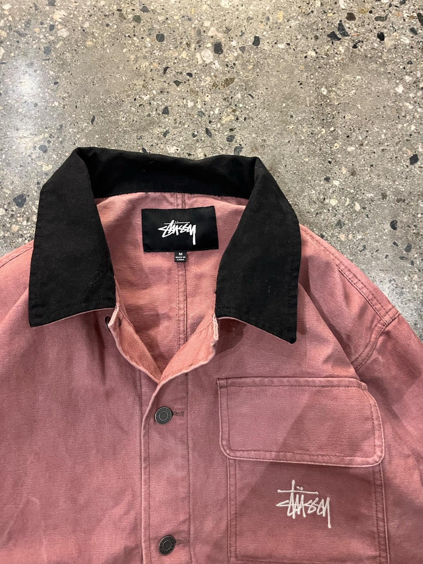 (M/L) Pink Stussy Chore Jkt