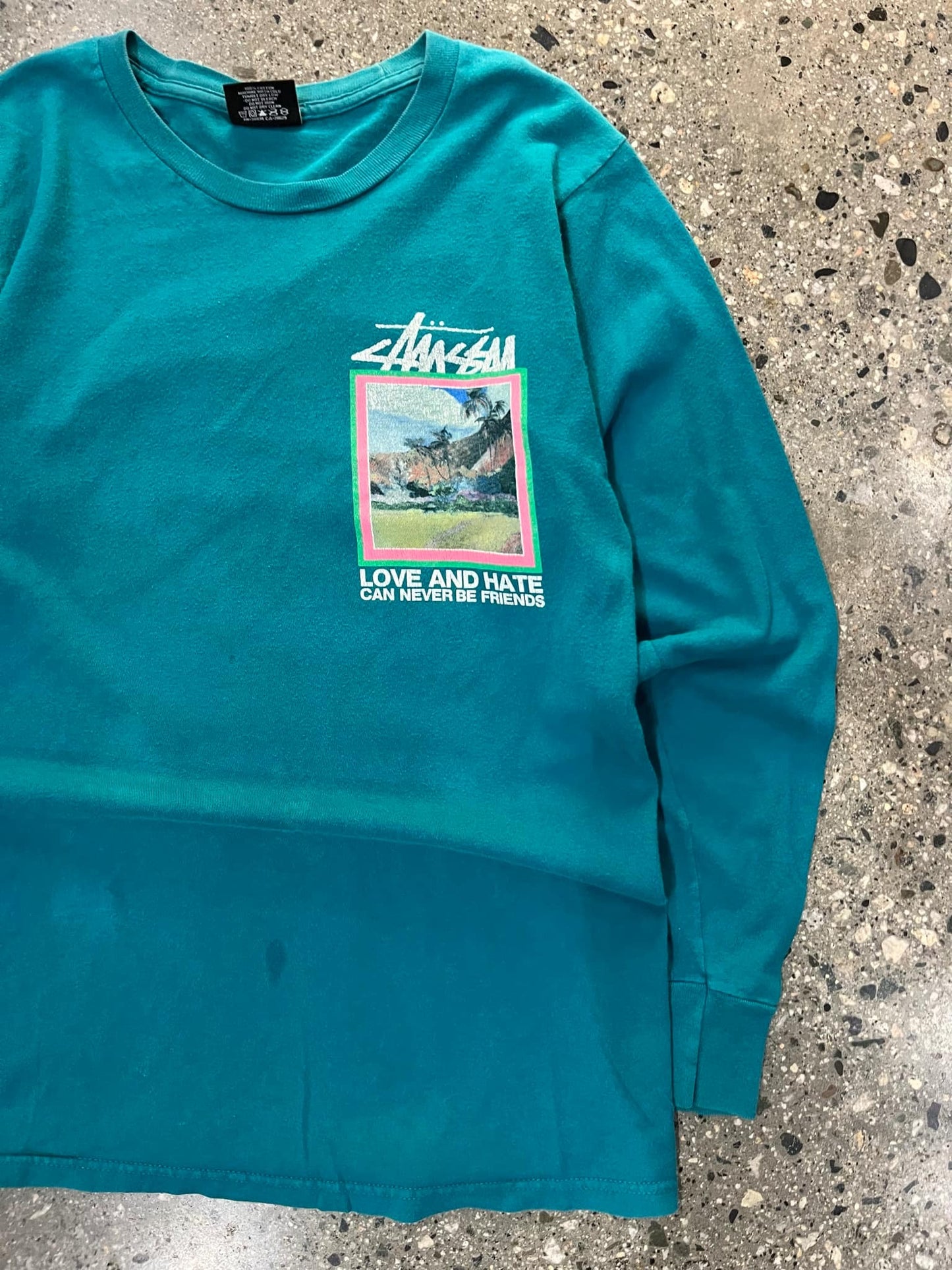 (S/M) Stussy Love & Hate LS