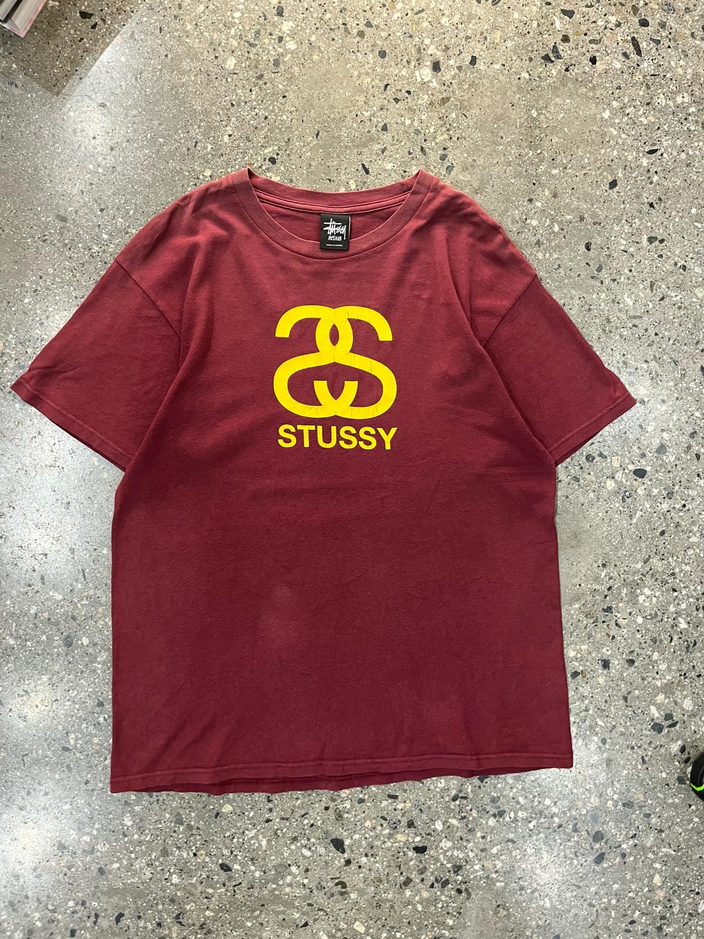 (M) Stussy Maroon Tee