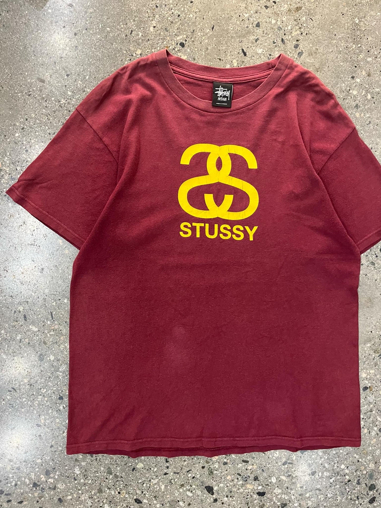 (M) Stussy Maroon Tee