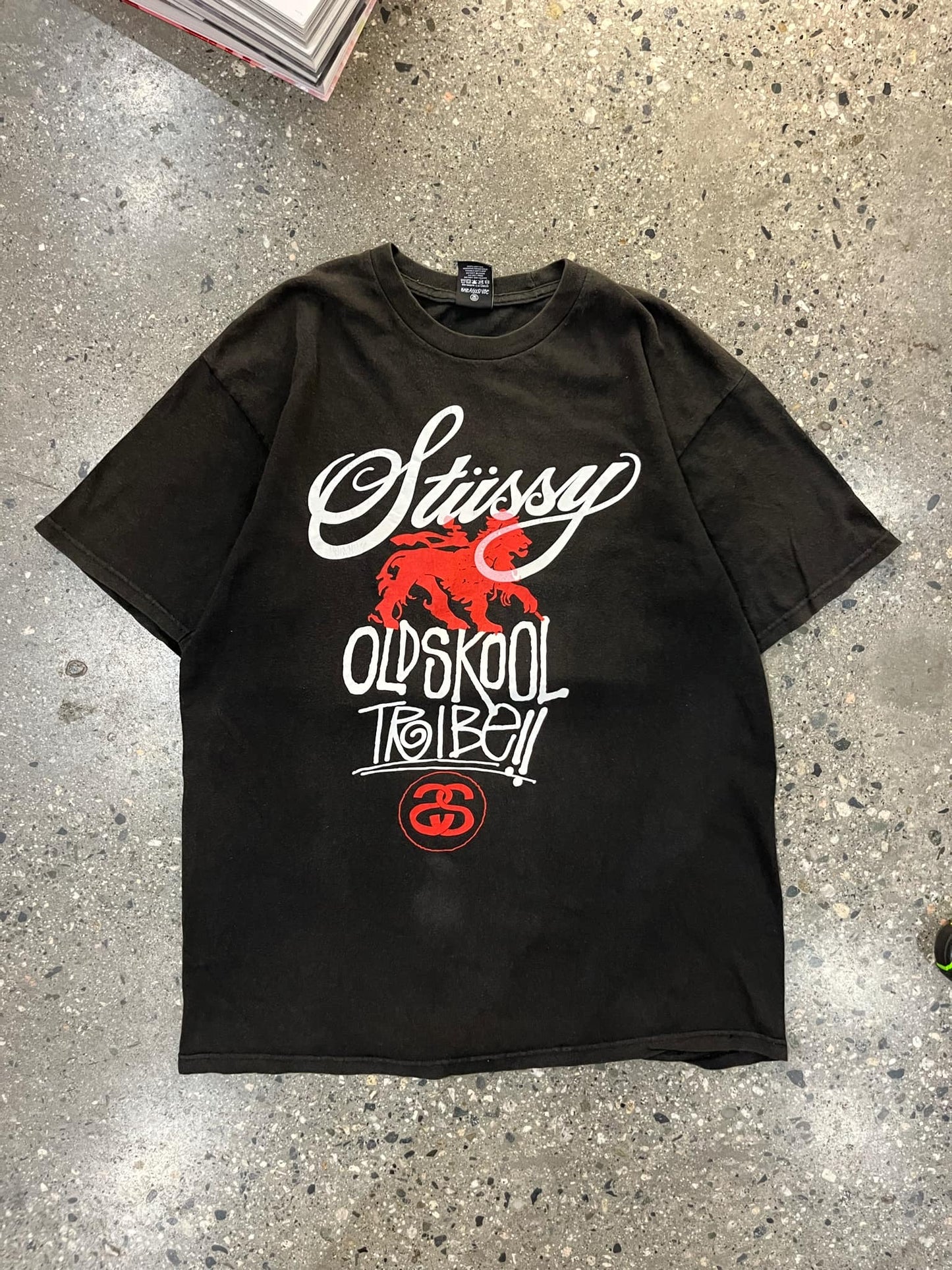 (L/XL) Stussy Old Skool Tribe Tee