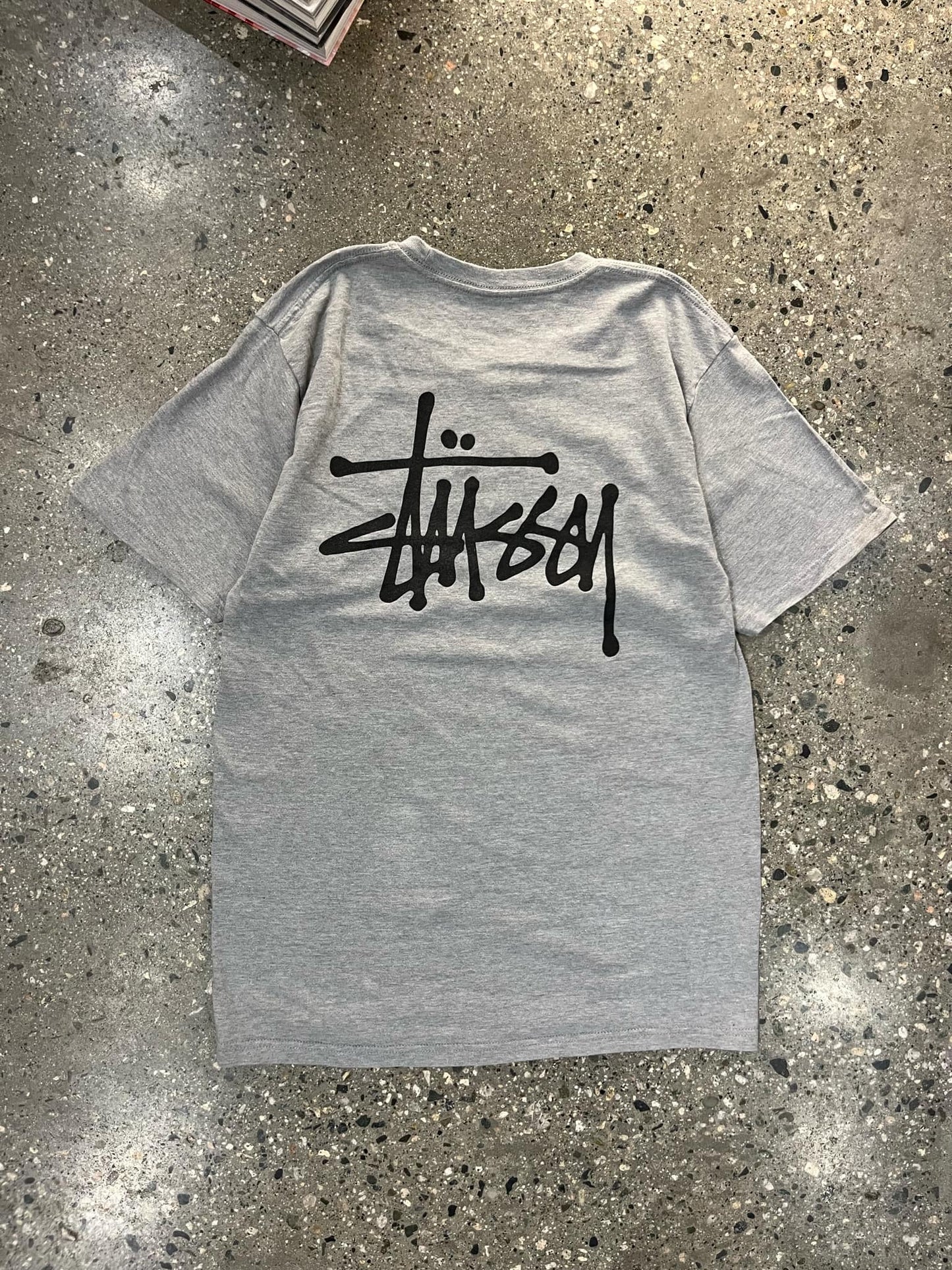 (M) Stussy Grey Script Tee