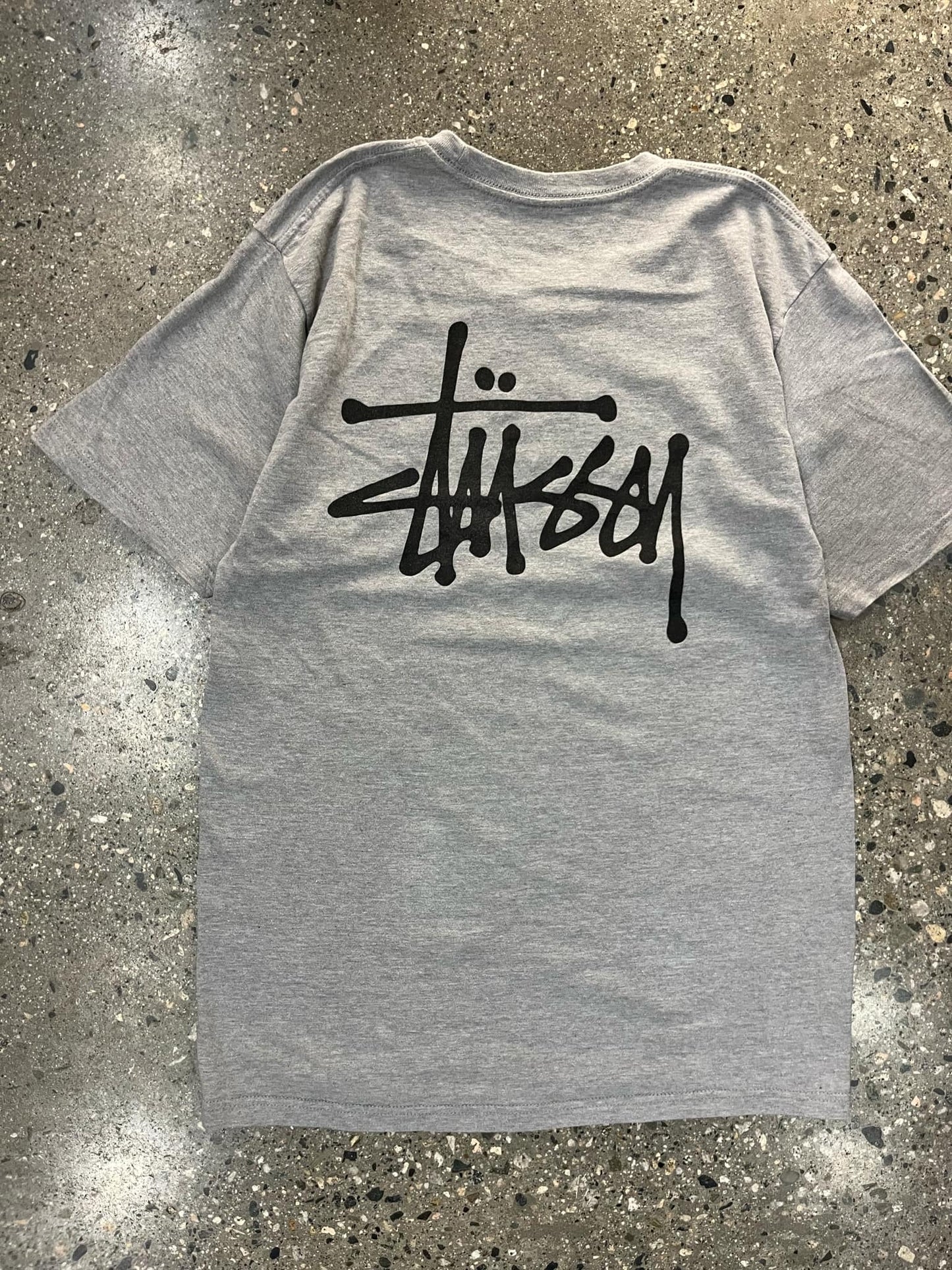 (M) Stussy Grey Script Tee