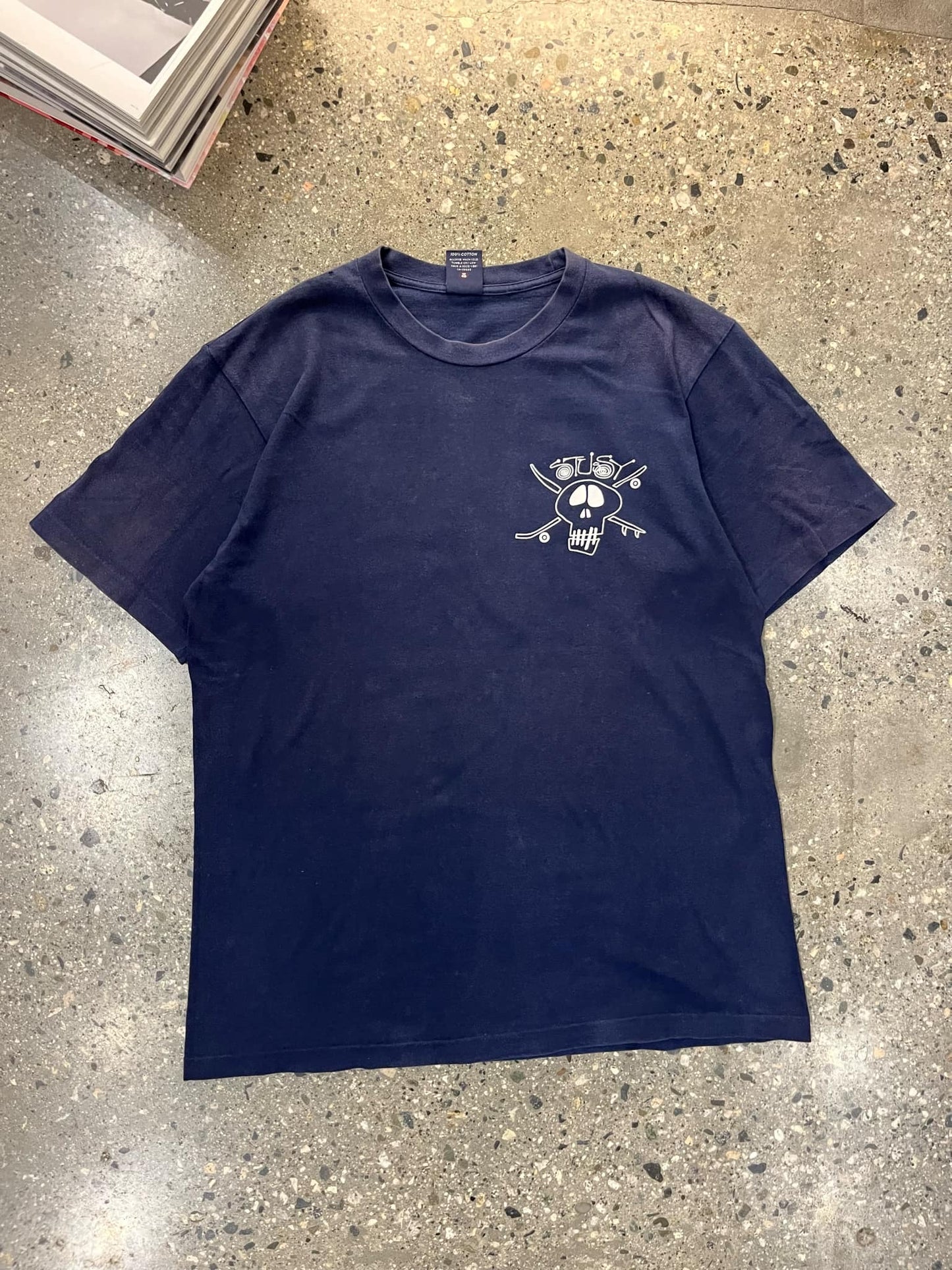 (L/XL) 90s Stussy Skull Tee