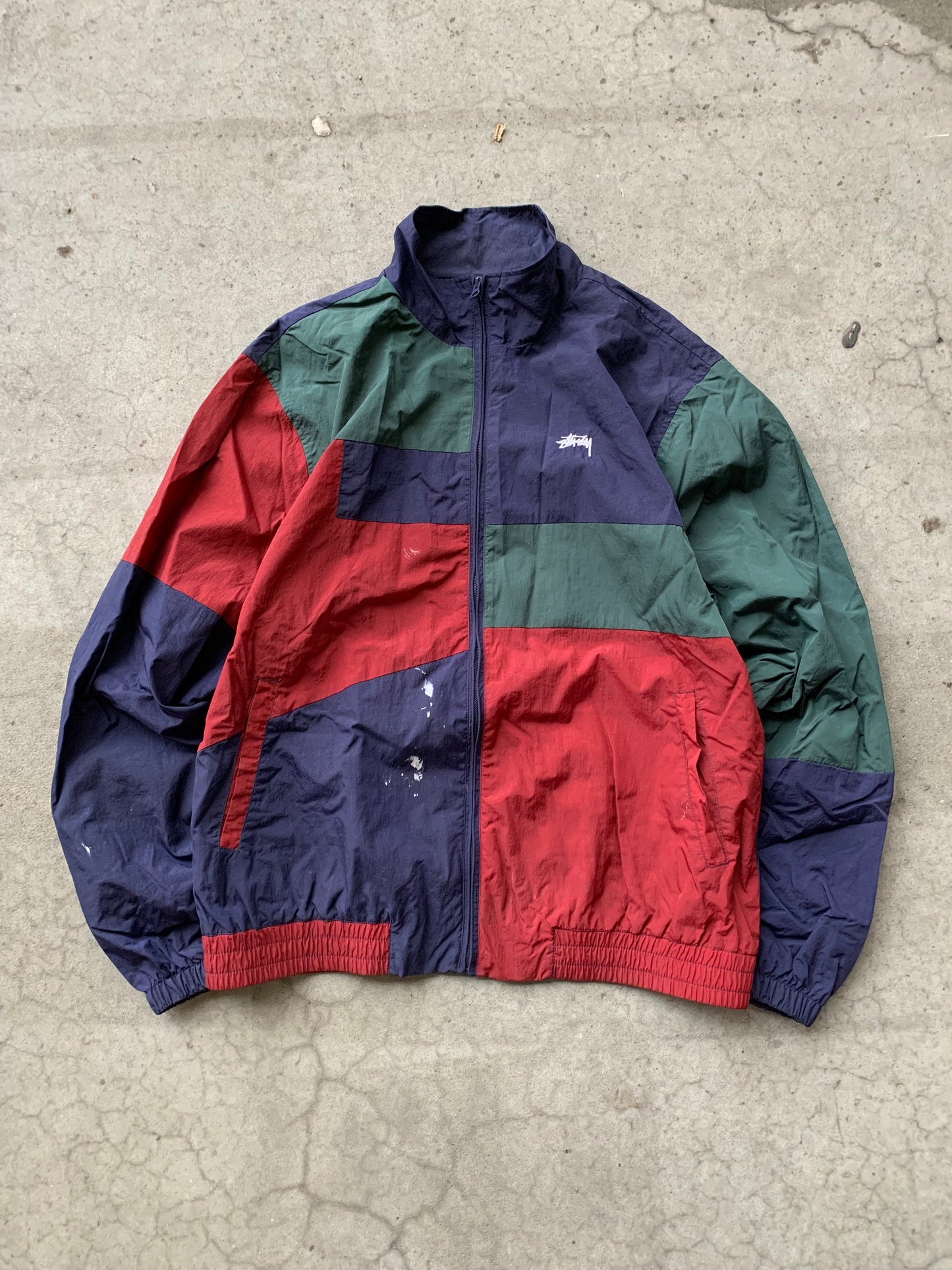 (L/XL) Stussy Colorblocking Windbreaker