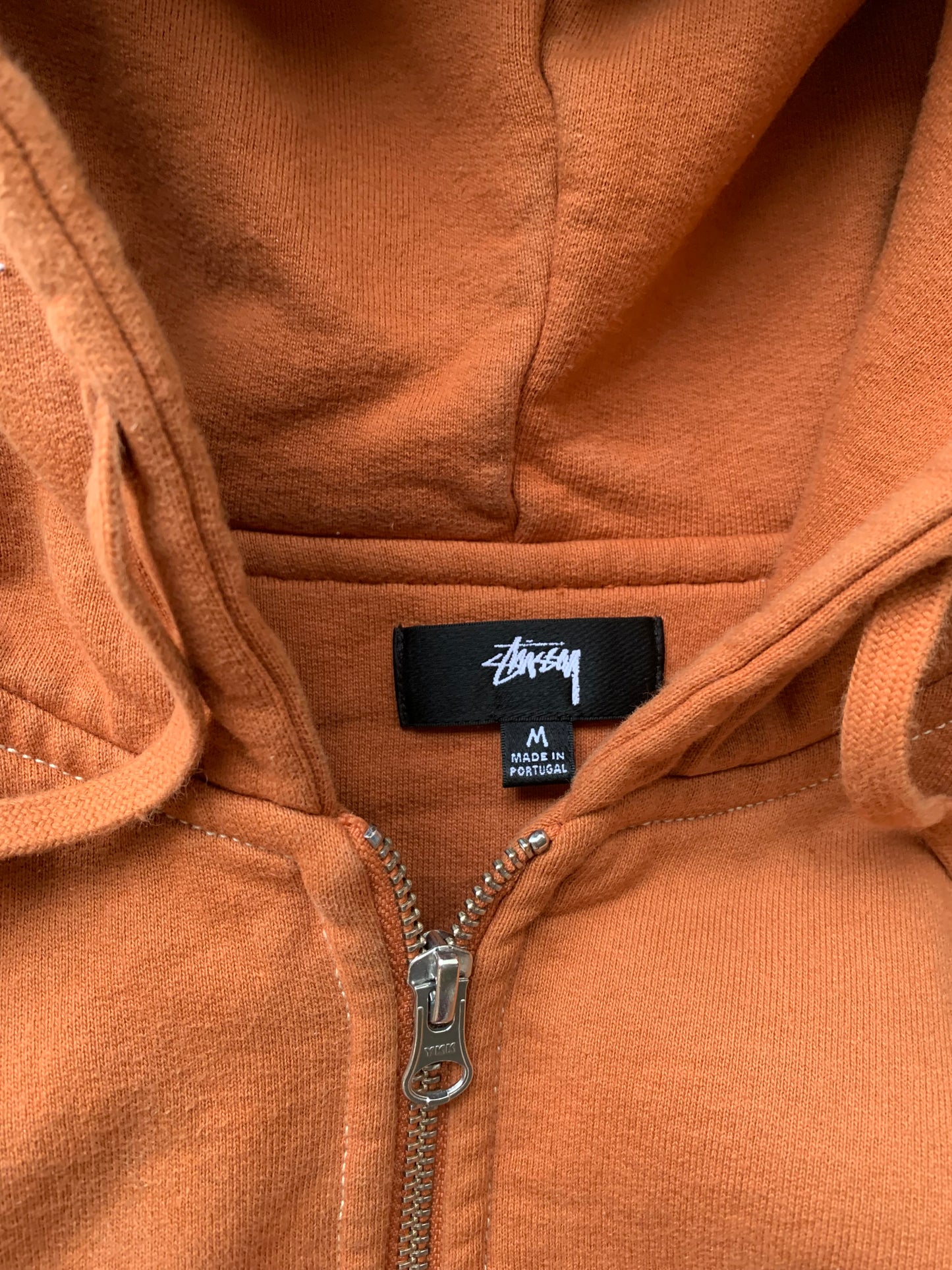 (M/L) Stussy Burnt Orange Zip Up Workwear Hoodie