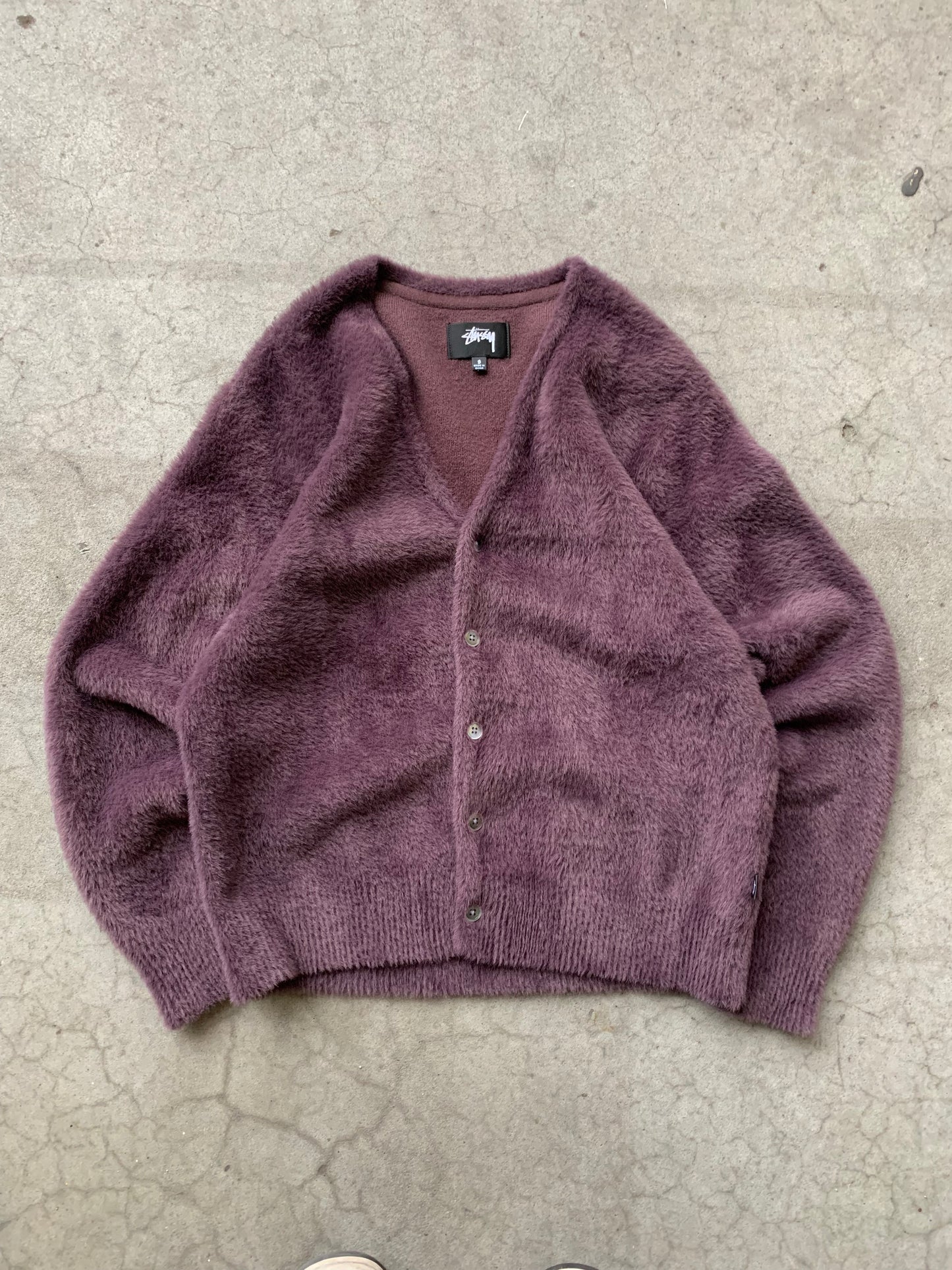 (S/M) Stussy Shaggy Soft Cardigan